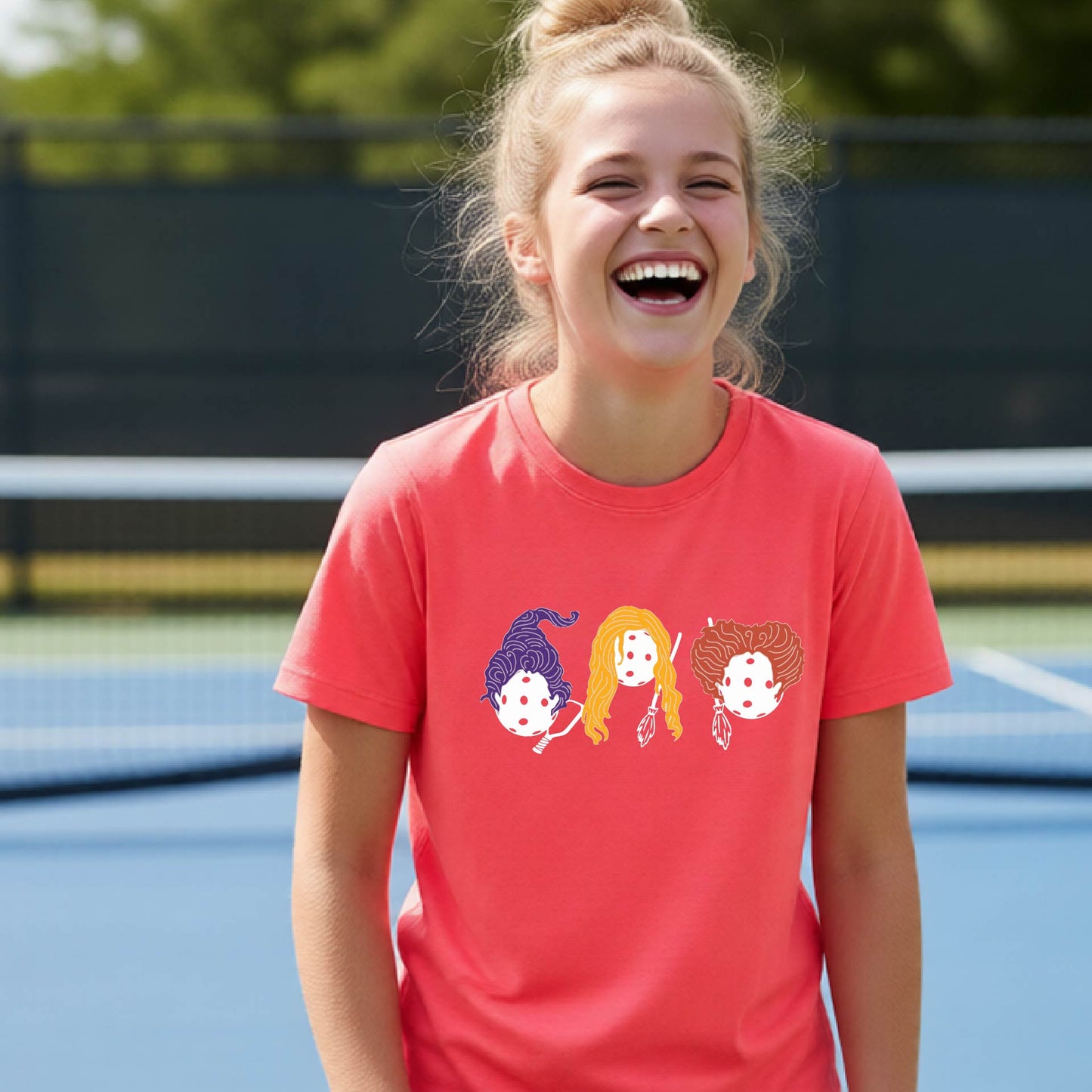 Youth Pickleball Halloween Shirt Kids Pickleball Apparel Spooky Season Shirt Sleeve