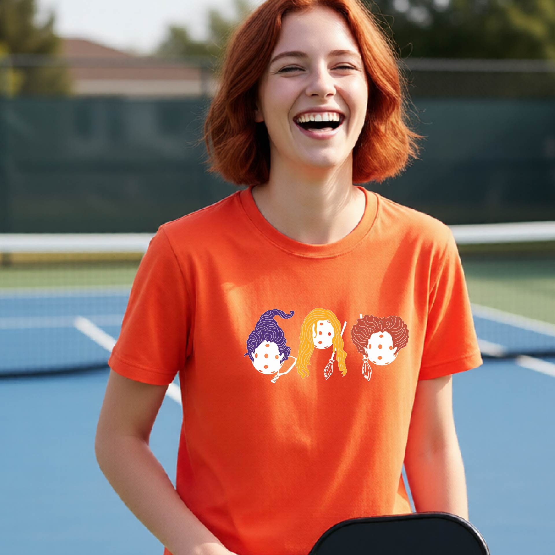 Youth Pickleball Halloween Shirt Kids Pickleball Apparel Spooky Season Shirt Sleeve