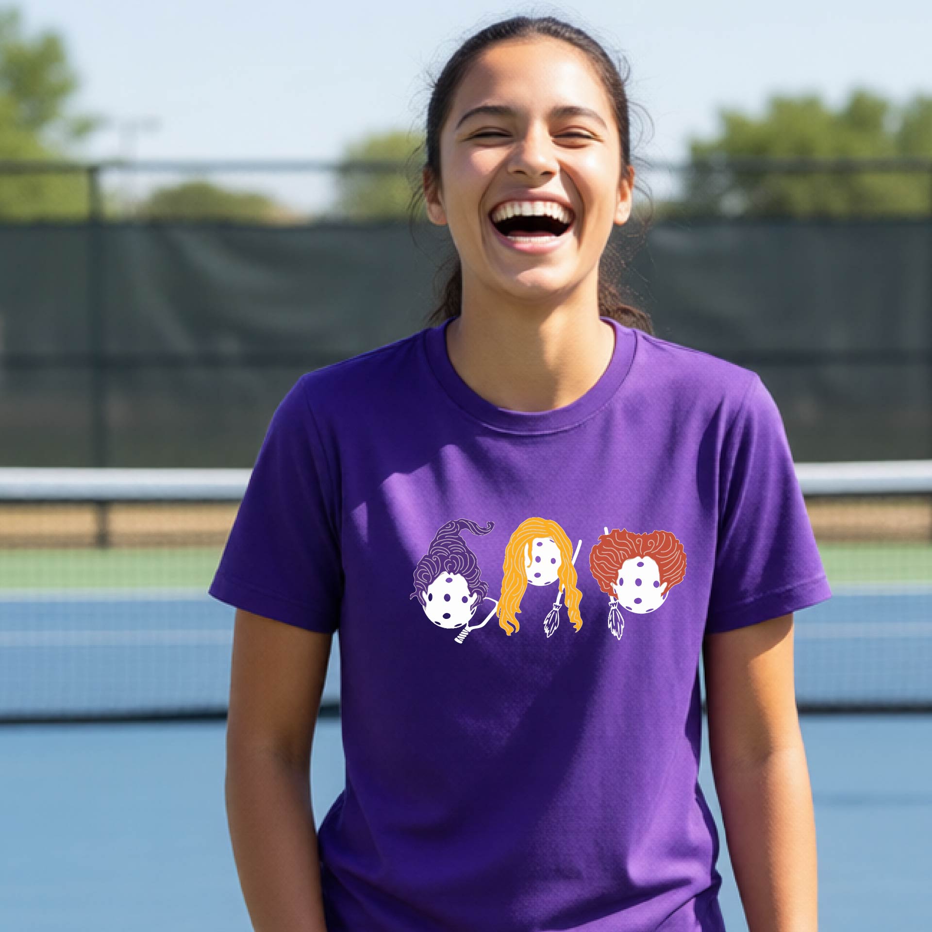 Youth Pickleball Halloween Shirt Kids Pickleball Apparel Spooky Season Shirt Sleeve