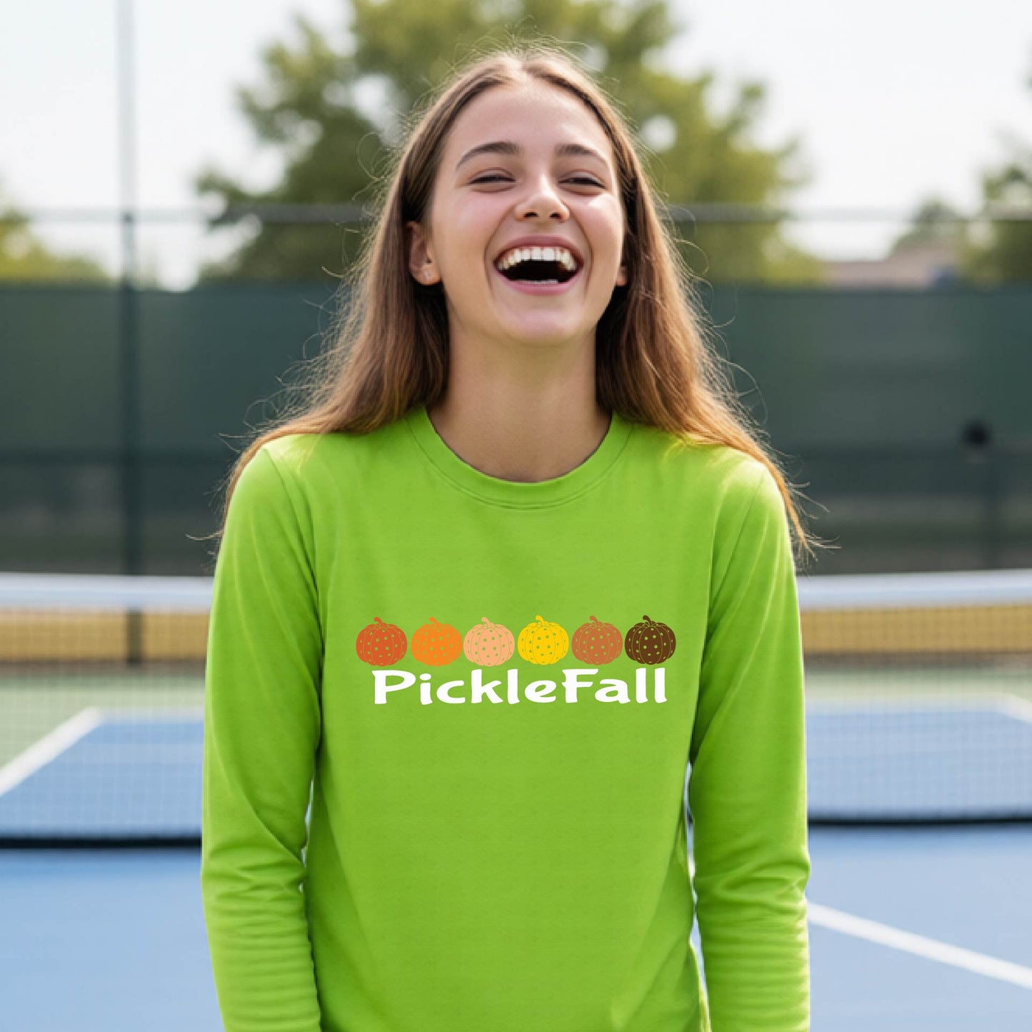 Youth Pickleball Halloween Shirt Kids Pickleball Apparel Spooky Season Shirt Long Sleeve