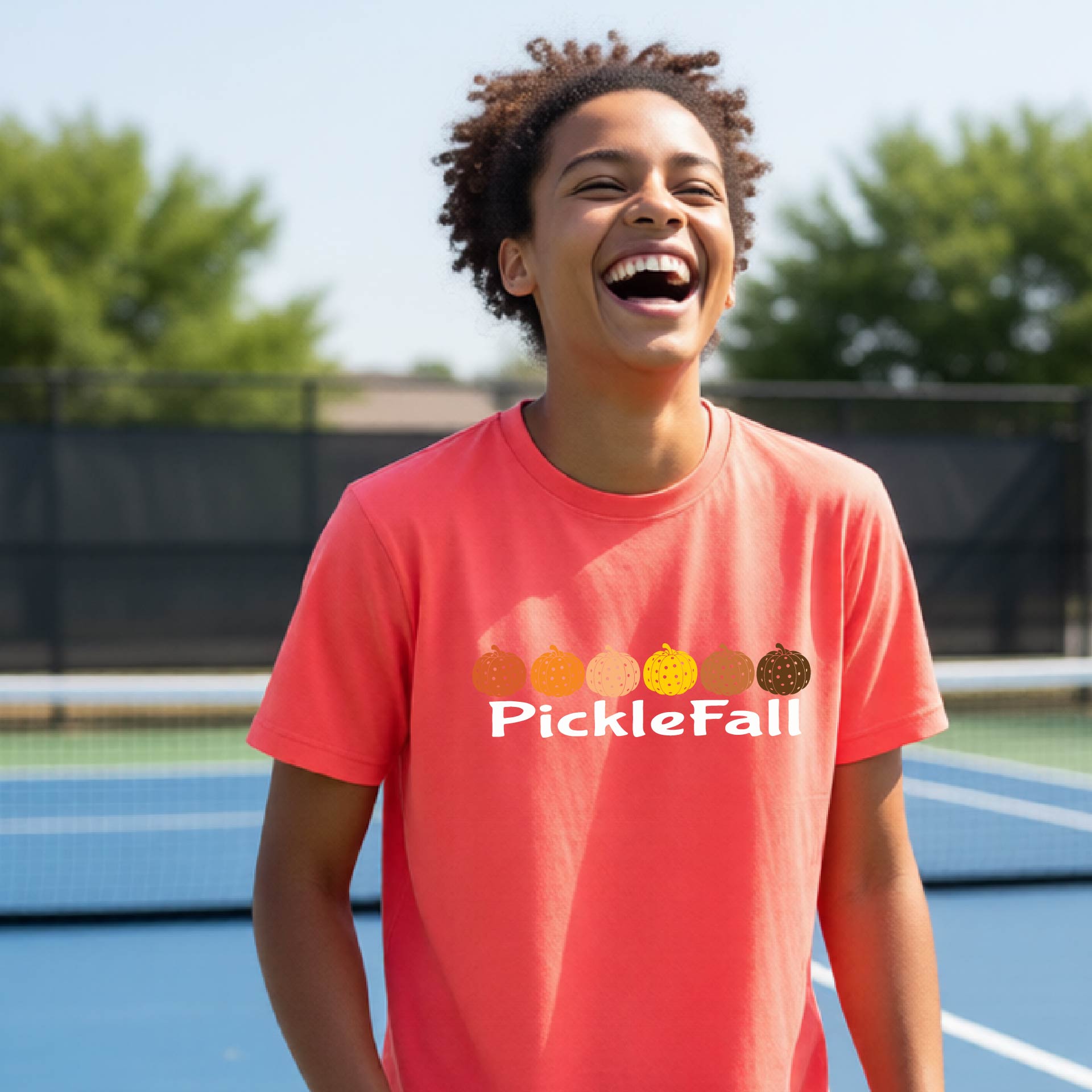 Youth Halloween Pickleball Apparel Kids Pickleball Shirt Halloween Sports Shirt Short Sleeve