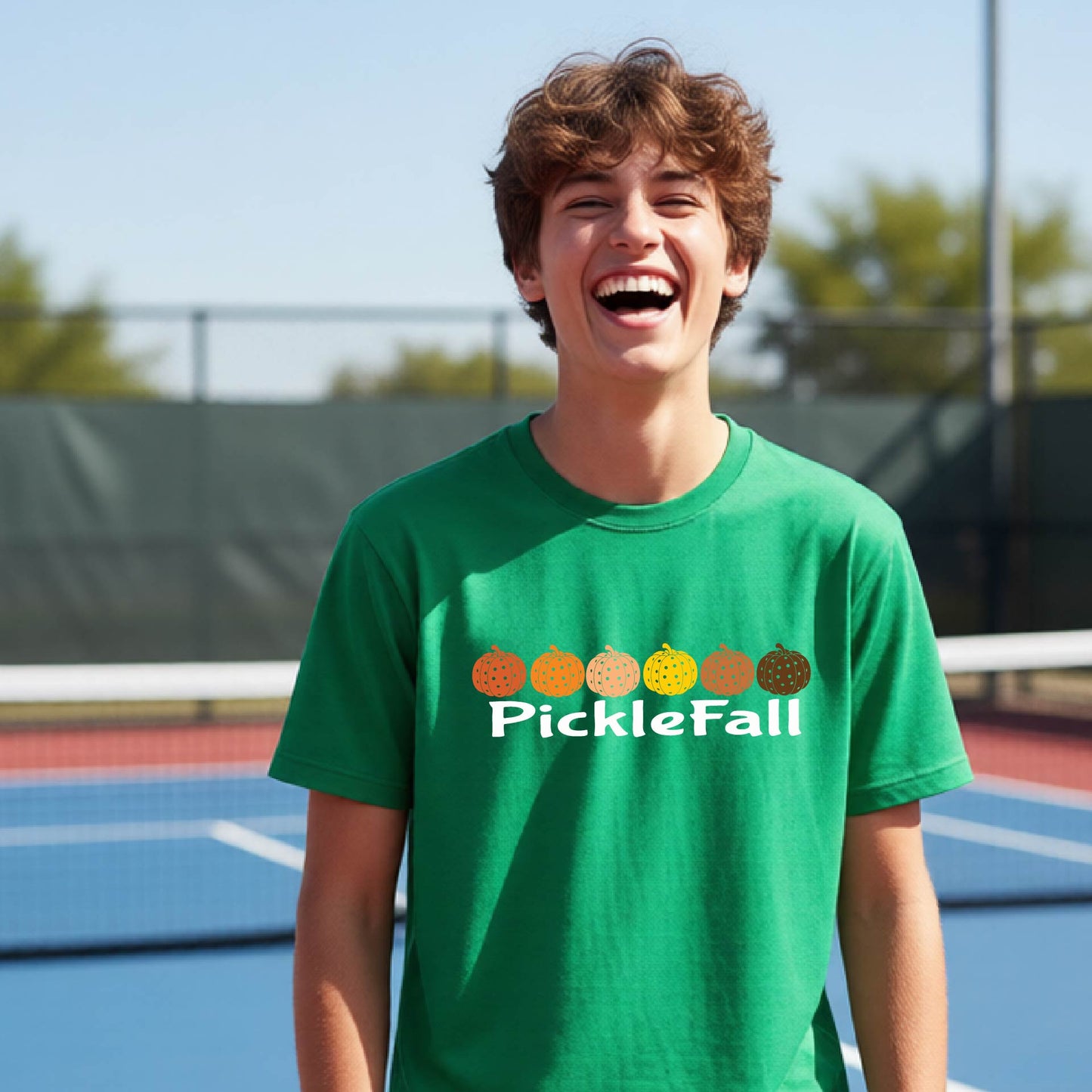 Youth Halloween Pickleball Apparel Kids Pickleball Shirt Halloween Sports Shirt Short Sleeve