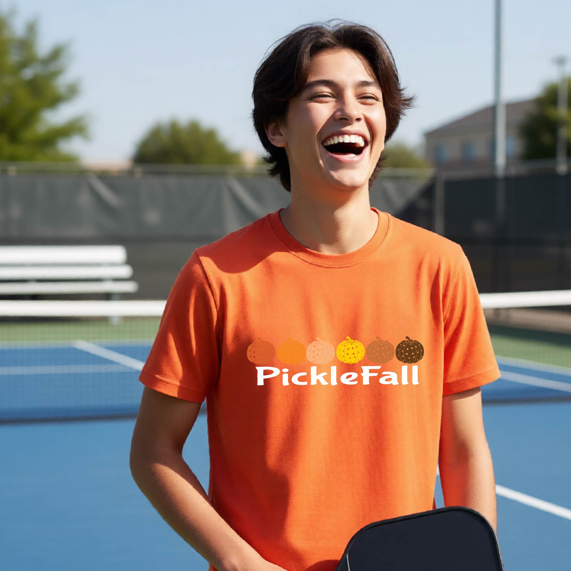 Youth Halloween Pickleball Apparel Kids Pickleball Shirt Halloween Sports Shirt Short Sleeve