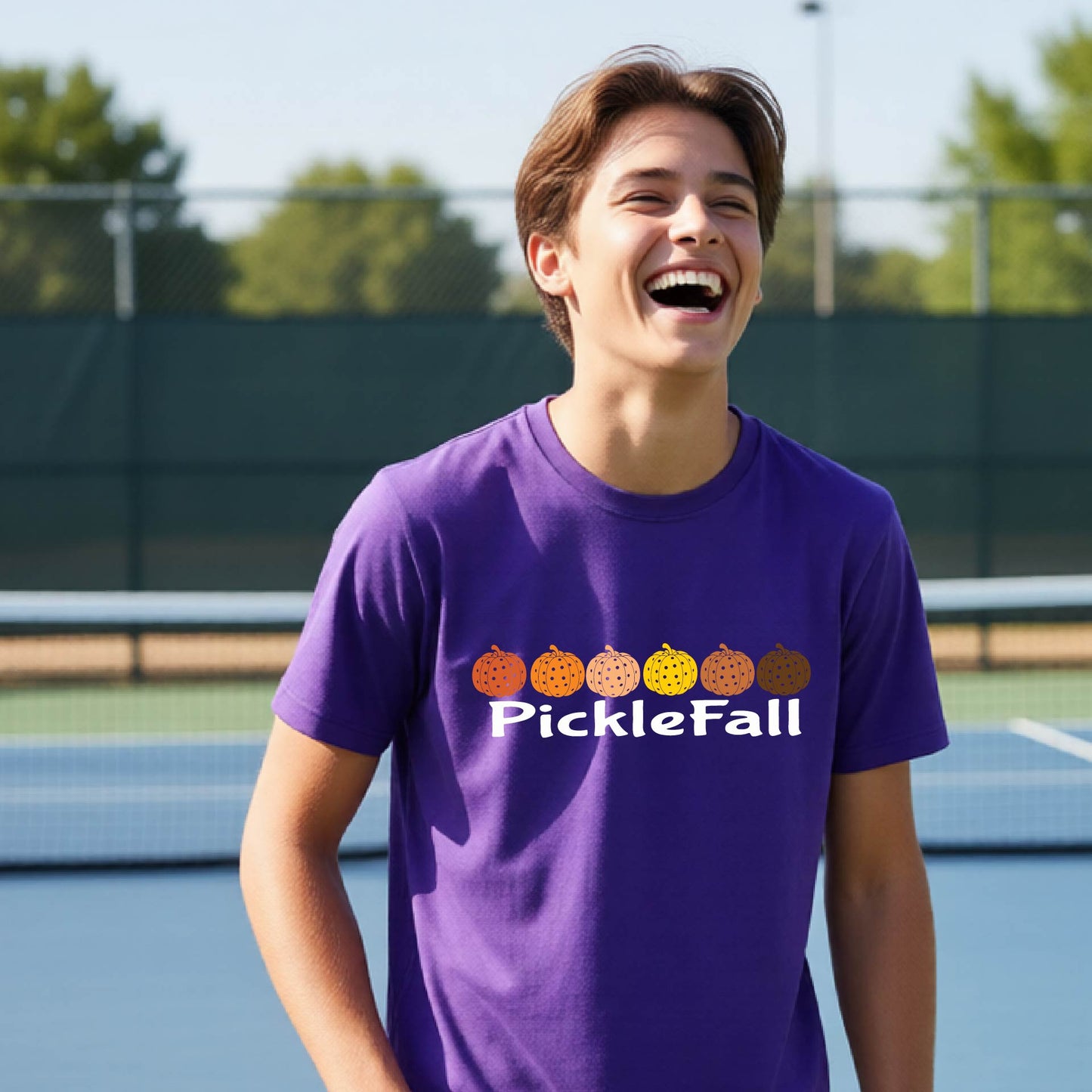 Youth Halloween Pickleball Apparel Kids Pickleball Shirt Halloween Sports Shirt Short Sleeve