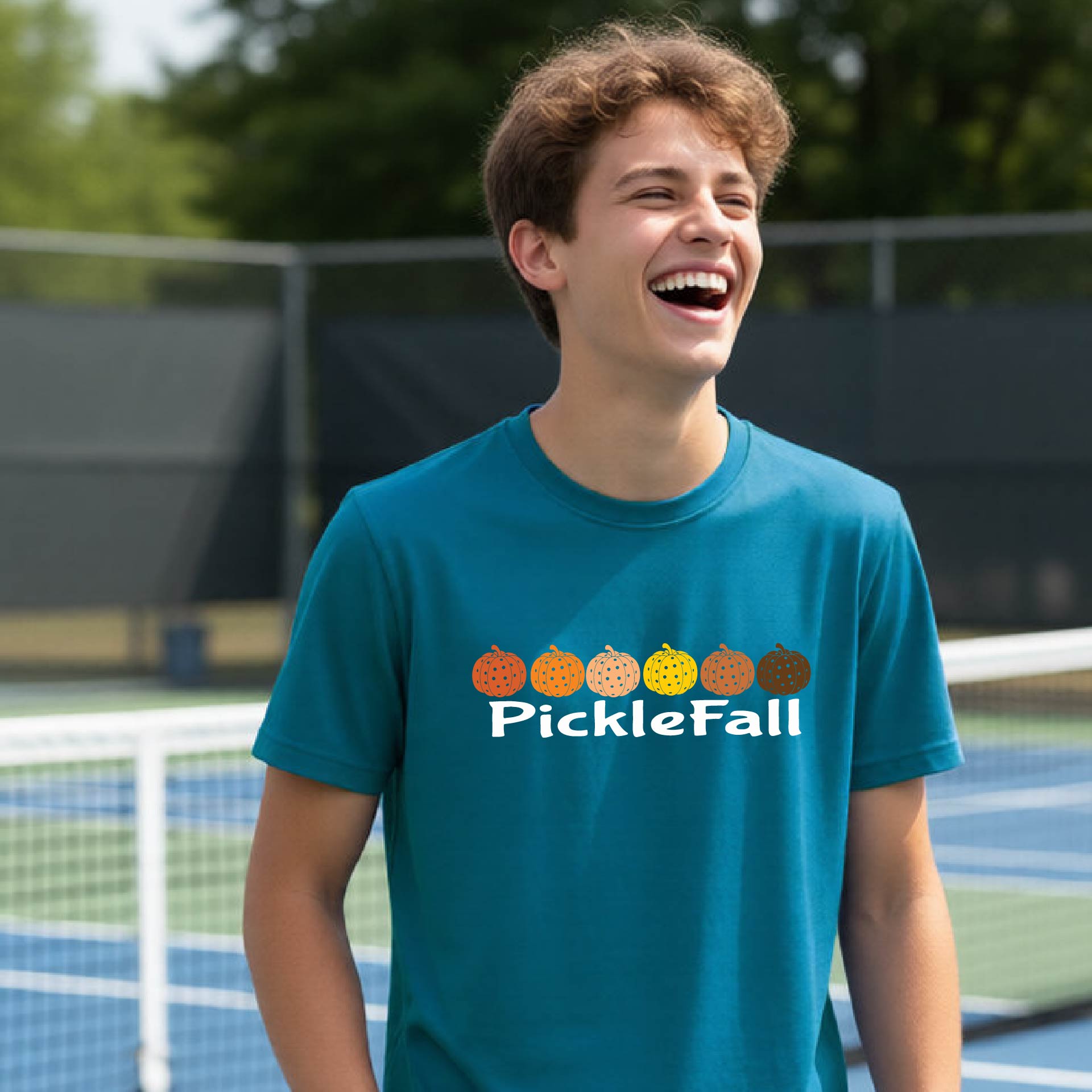 Youth Halloween Pickleball Apparel Kids Pickleball Shirt Halloween Sports Shirt Short Sleeve