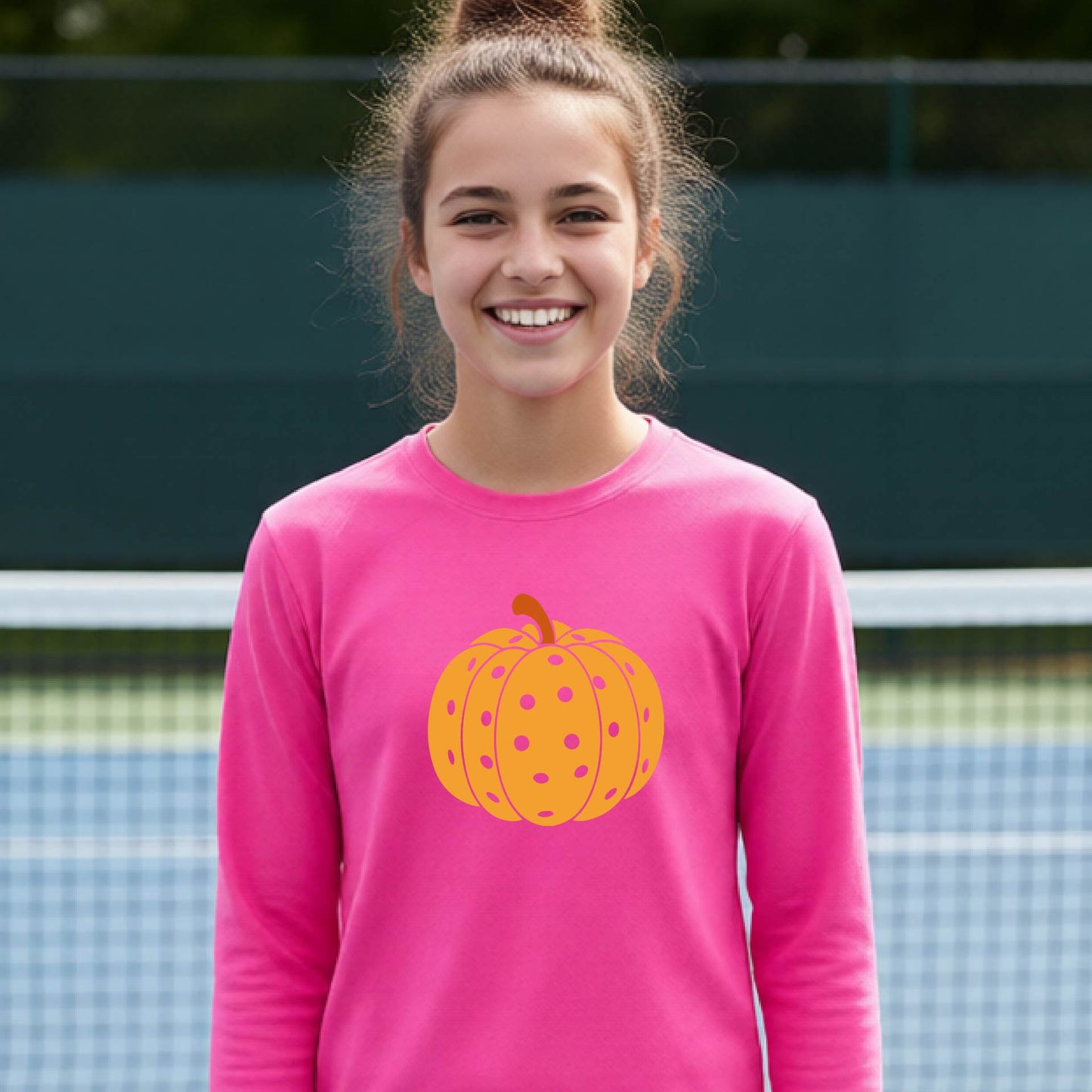 Kids Halloween Pickleball Shirt Youth Pickleball Halloween T-Shirt Players Long Sleeve & Short Sleeve