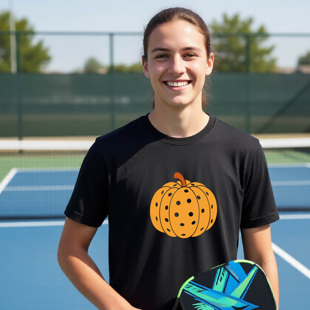 Youth Pickleball Halloween Shirt Kids Pickleball Apparel Spooky Season Shirt Short Sleeve