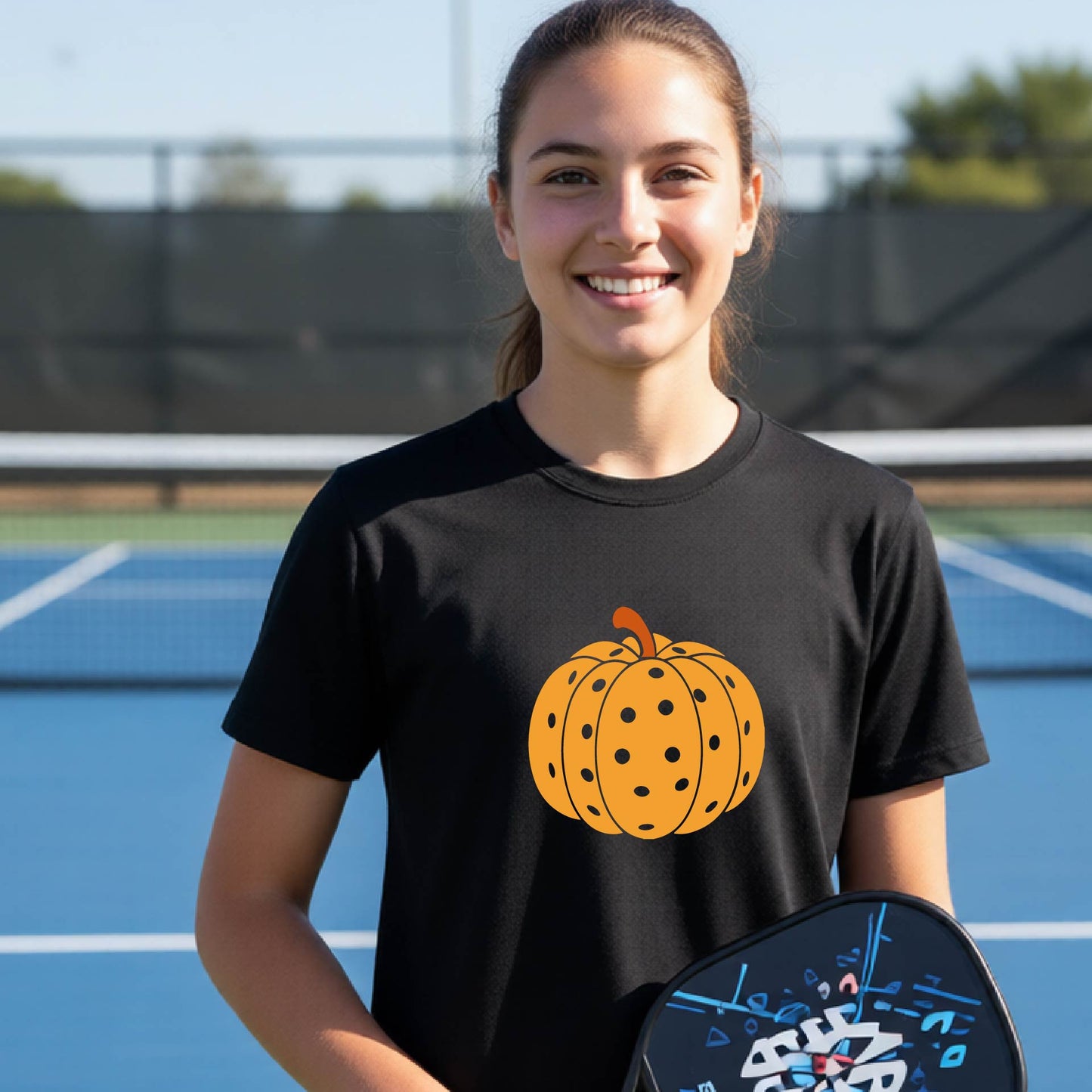 Youth Pickleball Halloween Shirt Kids Pickleball Apparel Spooky Season Shirt Short Sleeve