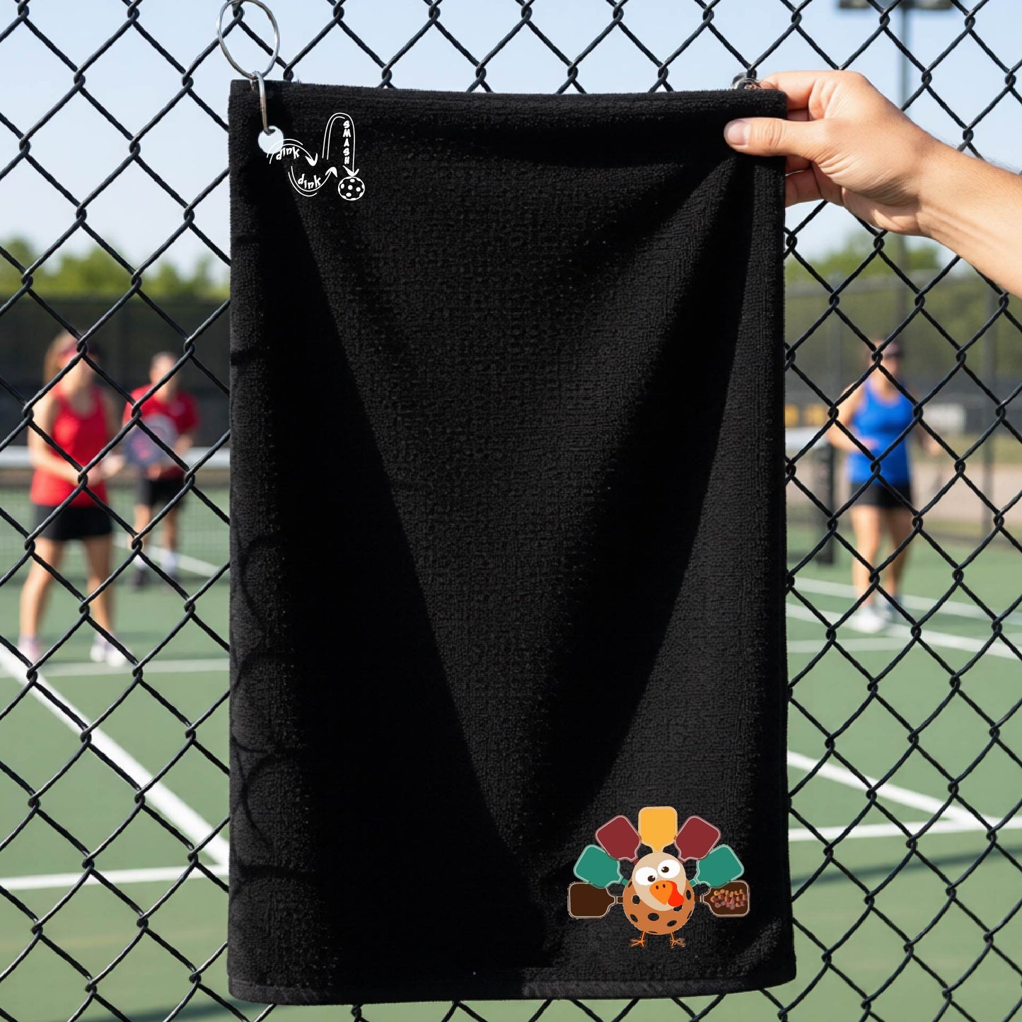 Holiday Thanksgiving Pickleball Court Towel – Halloween Pickleball Towel with Grommet & Hook