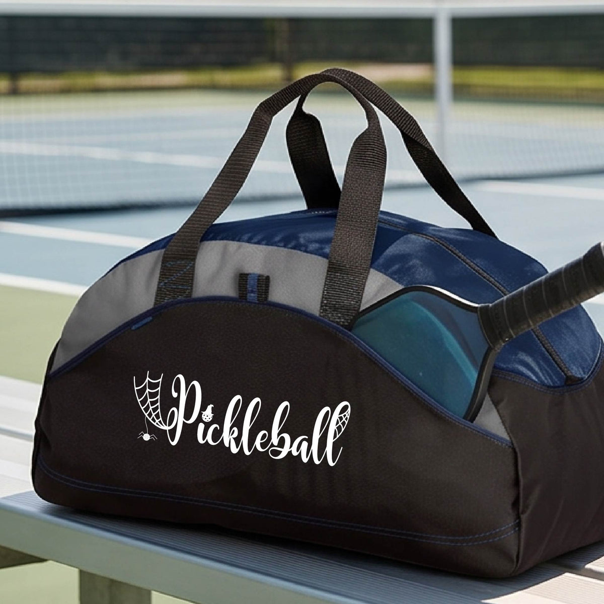 Spooky Halloween Pickleball Duffel Pickleball Gear Bag Sports Bag Halloween Gift