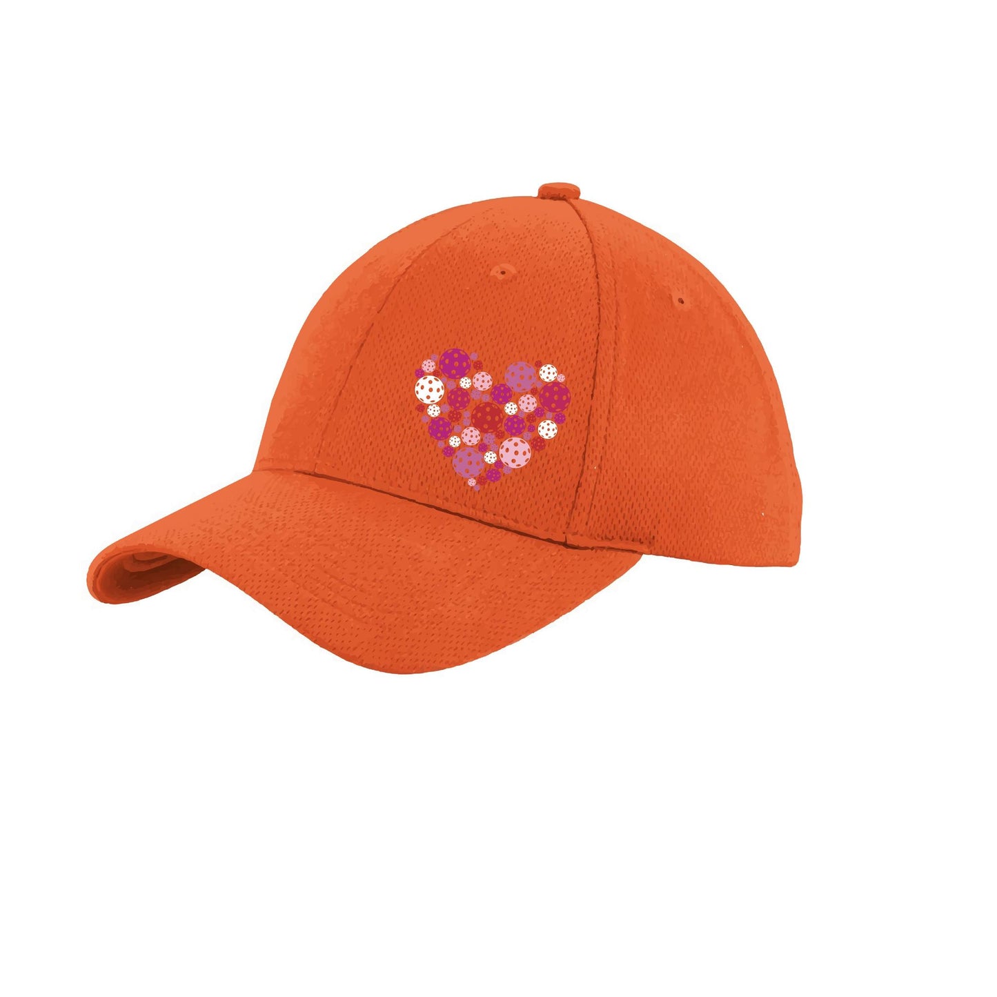 Pickleball Heart (Custom) | Pickleball Hat | Moisture-Wicking 100% Polyester
