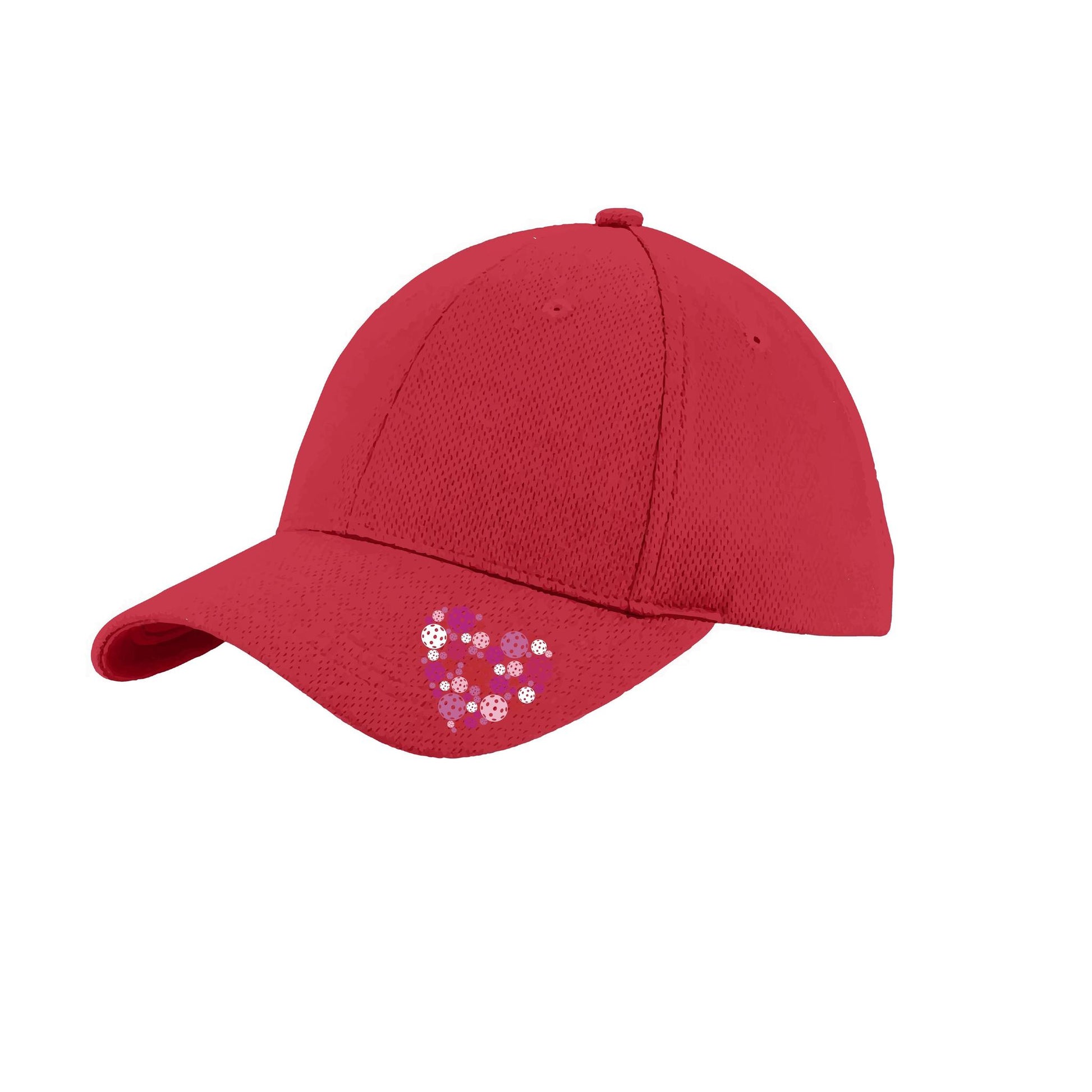 Pickleball Heart (Custom) | Pickleball Hat | Moisture-Wicking 100% Polyester