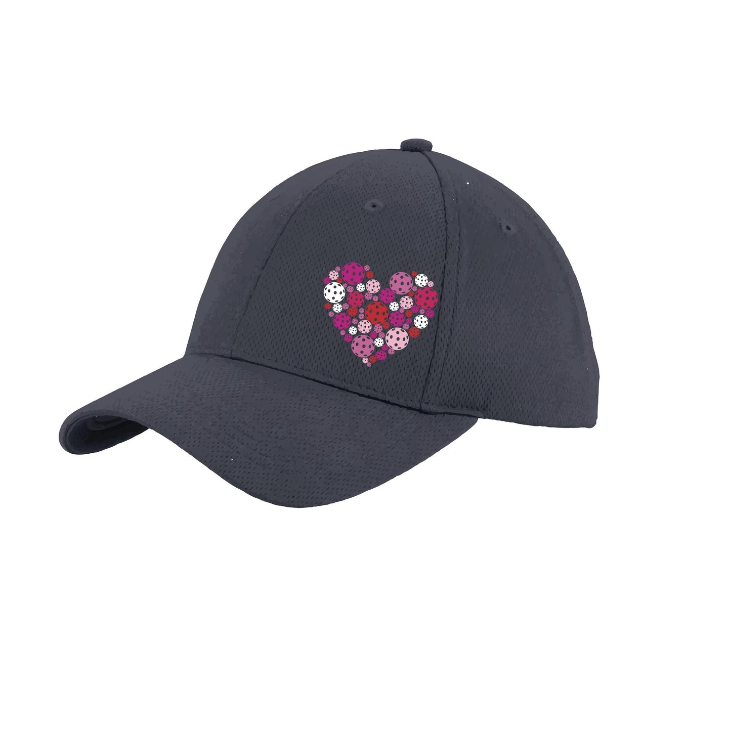 Pickleball Heart (Custom) | Pickleball Hat | Moisture-Wicking 100% Polyester