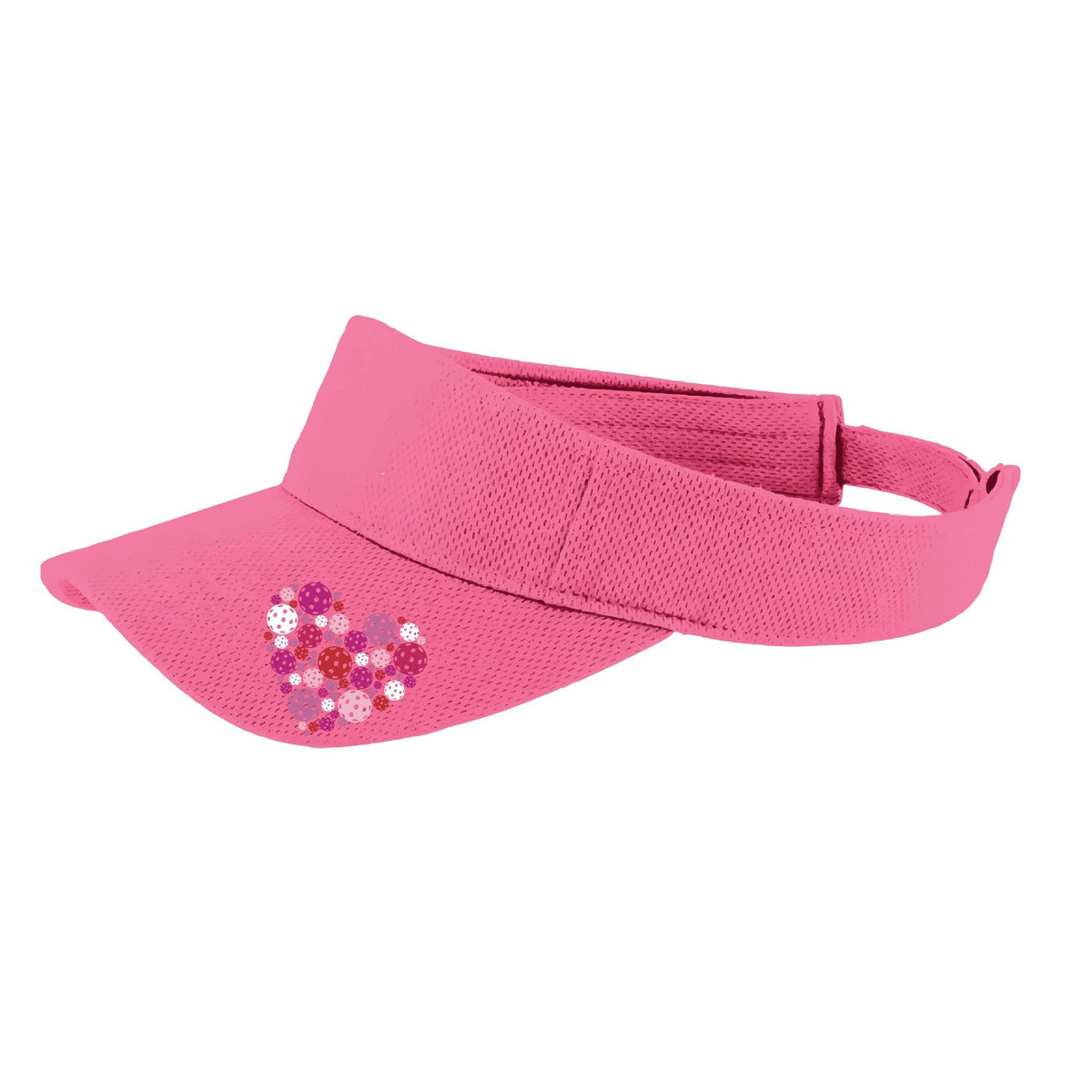 Pickleball Heart (Custom) | Pickleball Visors | Moisture Wicking 100% Polyester