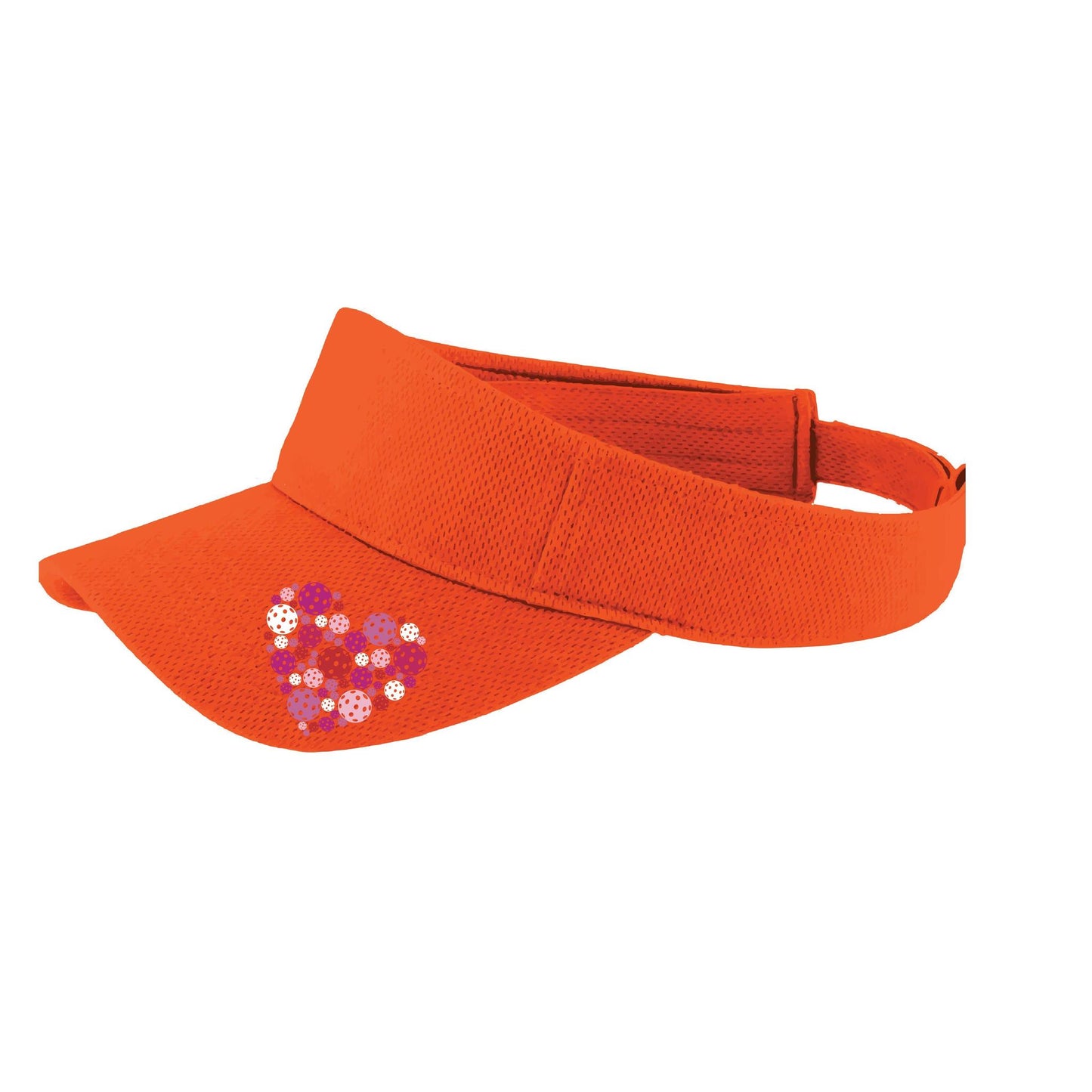 Pickleball Heart (Custom) | Pickleball Visors | Moisture Wicking 100% Polyester
