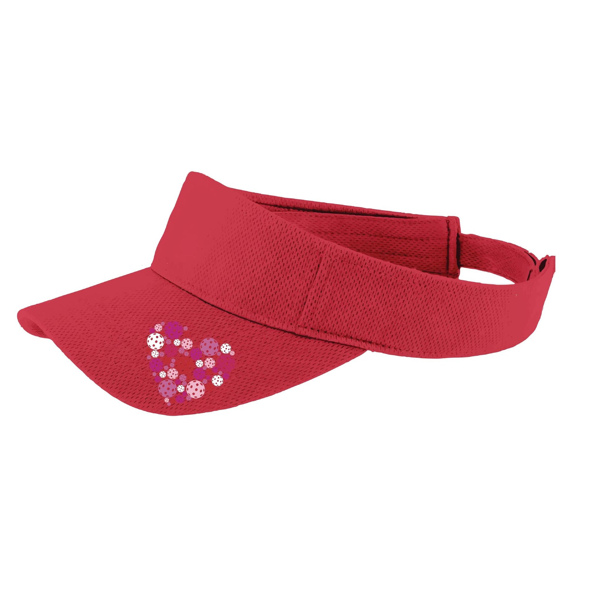 Pickleball Heart (Custom) | Pickleball Visors | Moisture Wicking 100% Polyester