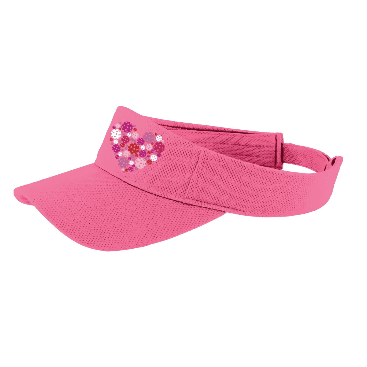 Pickleball Heart (Custom) | Pickleball Visors | Moisture Wicking 100% Polyester