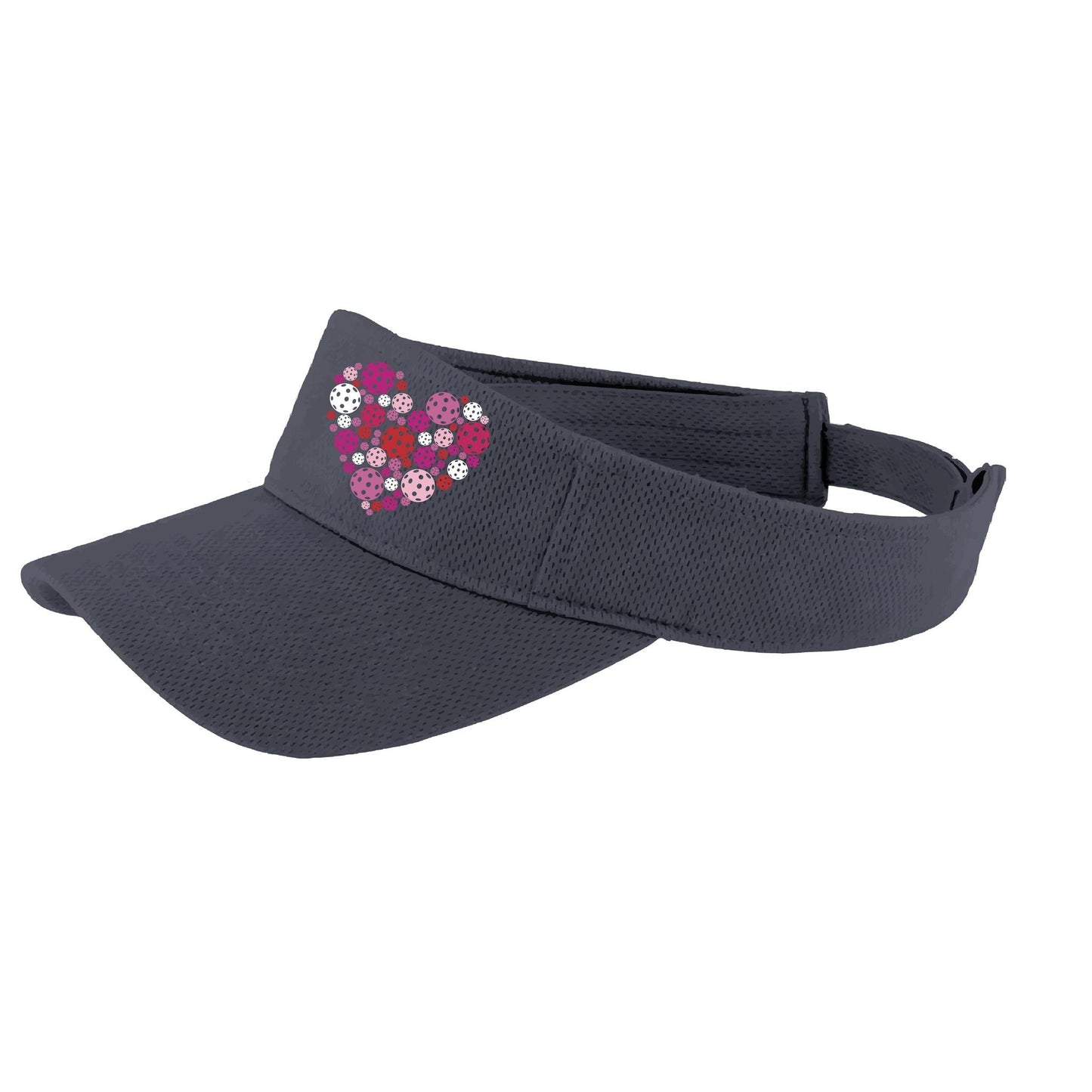 Pickleball Heart (Custom) | Pickleball Visors | Moisture Wicking 100% Polyester