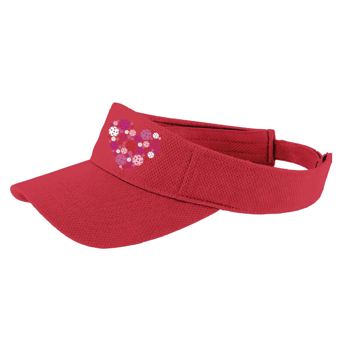 Pickleball Heart (Custom) | Pickleball Visors | Moisture Wicking 100% Polyester