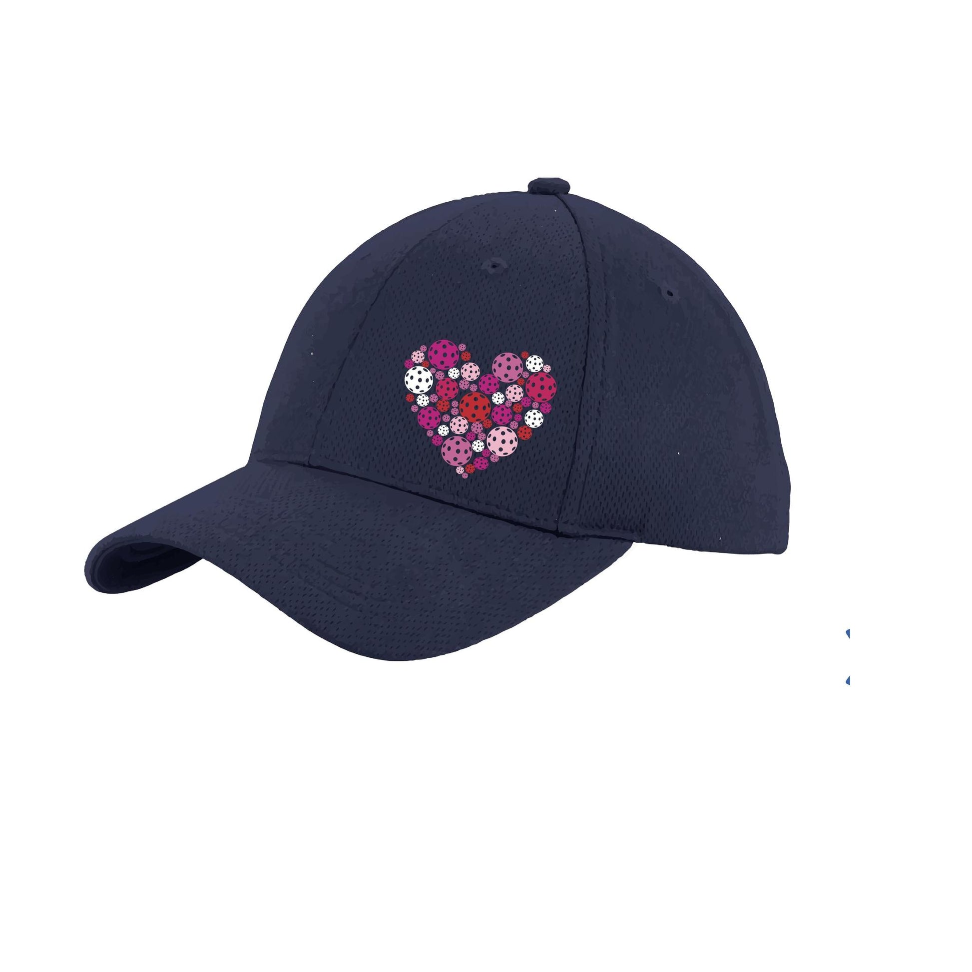 Pickleball Heart (Customizable) | Pickleball Hat | Moisture-Wicking 100% Polyester