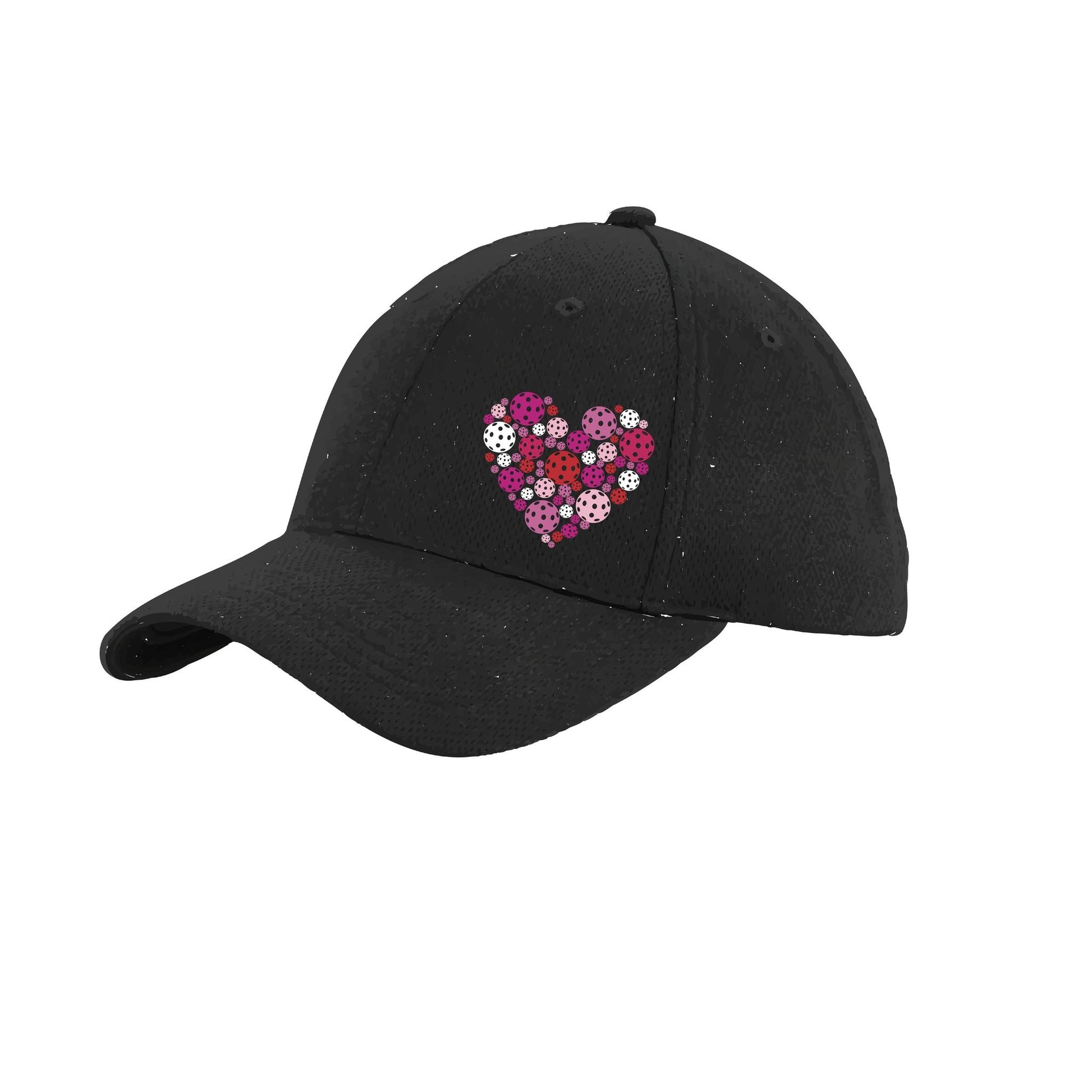Pickleball Heart (Customizable) | Pickleball Hat | Moisture-Wicking 100% Polyester