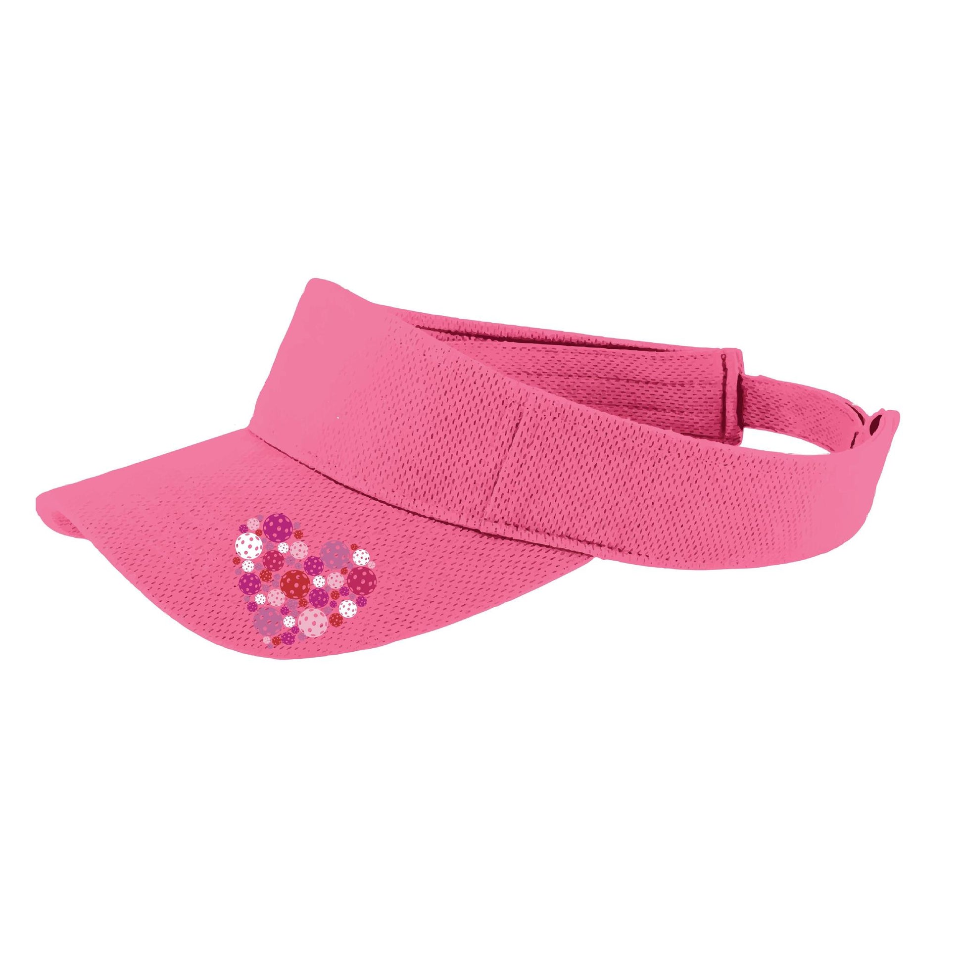 Pickleball Heart (Customizable) | Pickleball Visors | Moisture Wicking 100% Polyester