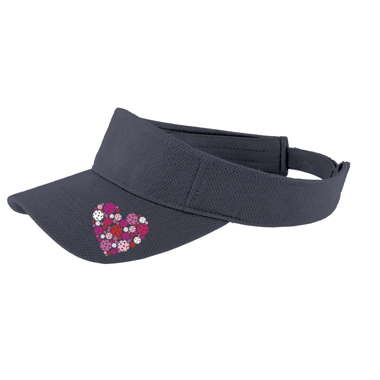Pickleball Heart (Customizable) | Pickleball Visors | Moisture Wicking 100% Polyester