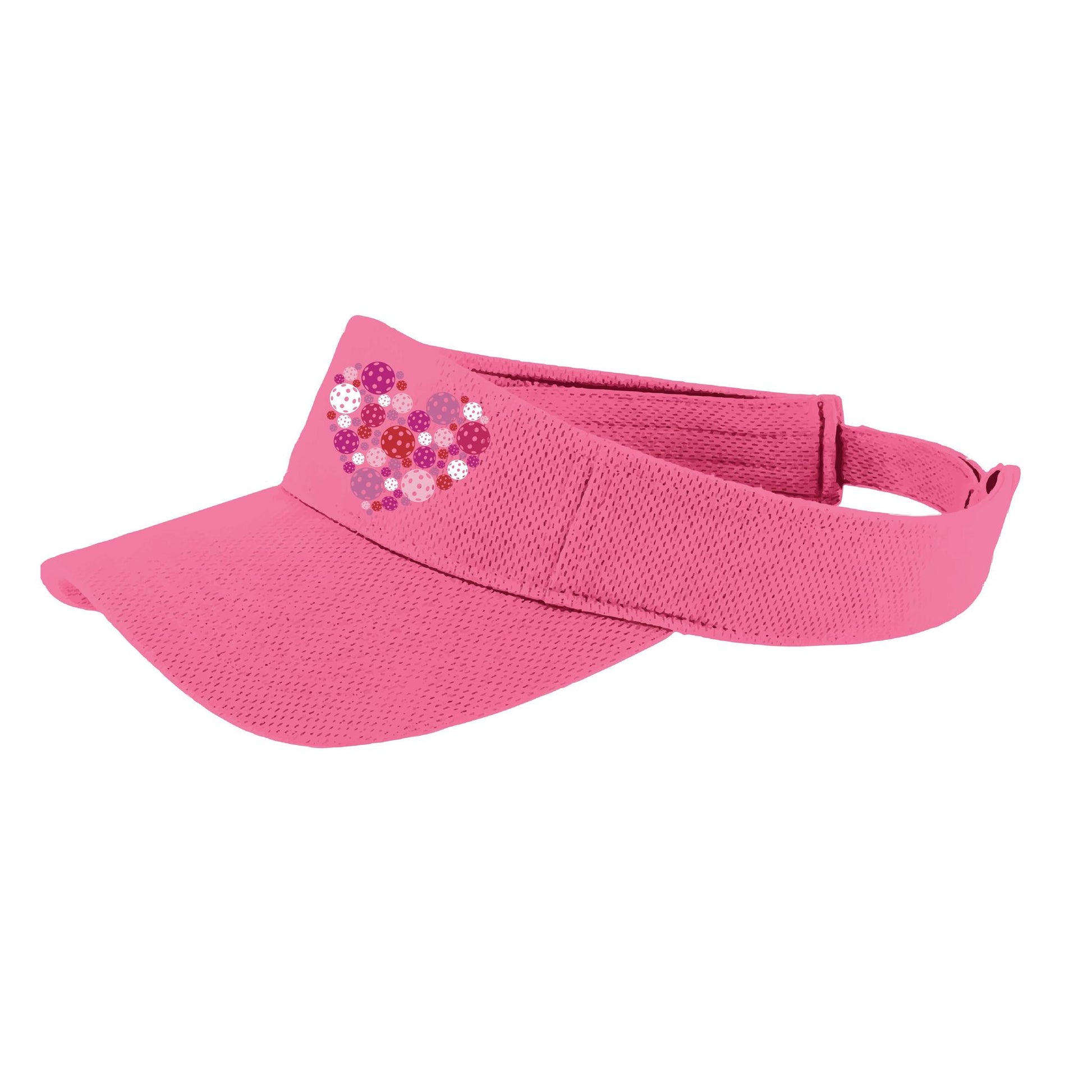 Pickleball Heart (Customizable) | Pickleball Visors | Moisture Wicking 100% Polyester