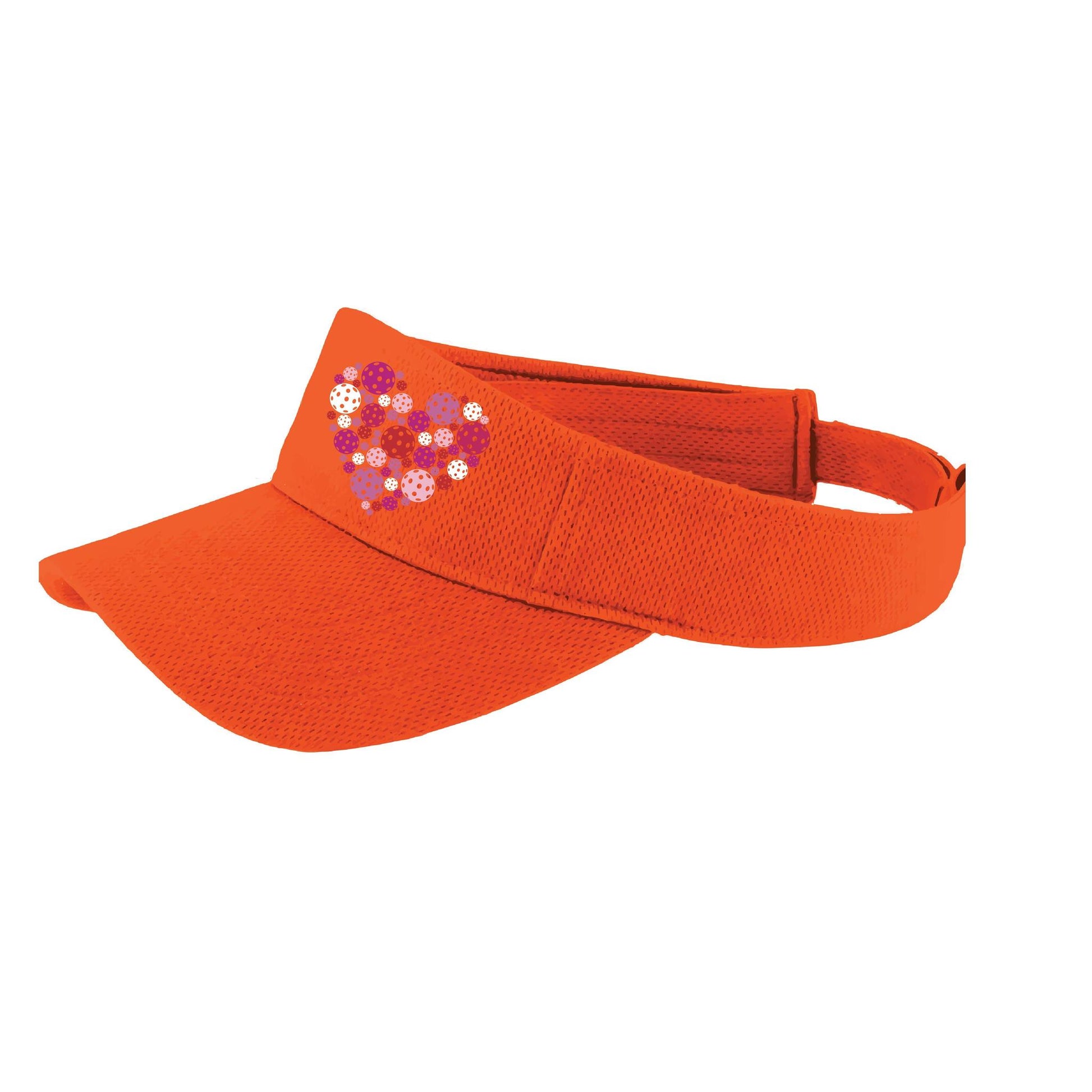 Pickleball Heart (Customizable) | Pickleball Visors | Moisture Wicking 100% Polyester