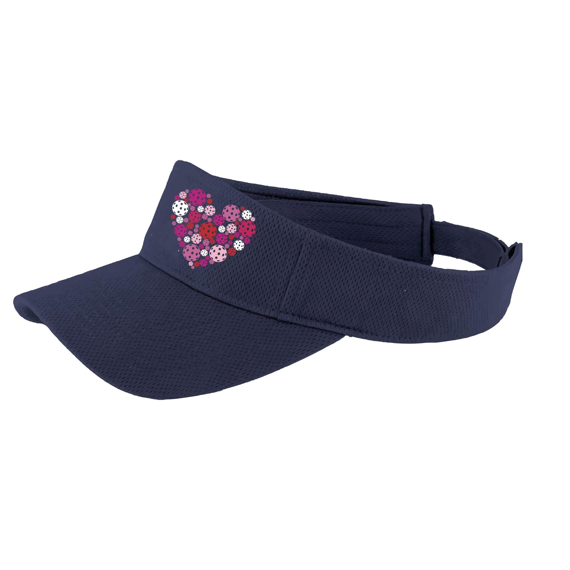 Pickleball Heart (Customizable) | Pickleball Visors | Moisture Wicking 100% Polyester