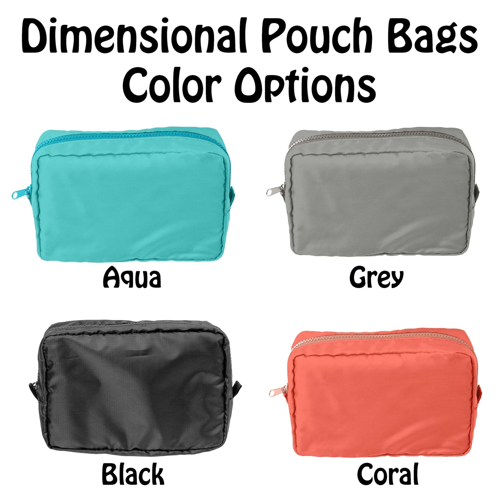 Pickleball Heart | Pickleball Dimensional Cosmetic Pouch Bag | Small Size Court Dimensional Bag