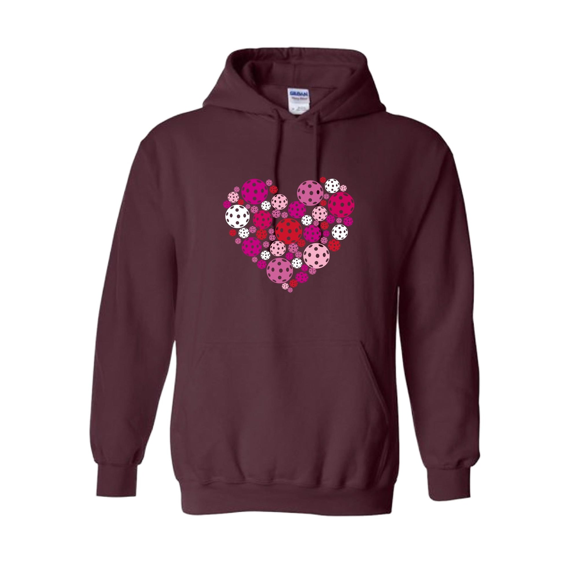 Pickleball Heart | Unisex Hoodie Pickleball Sweatshirt | 50% Cotton 50% Polyester