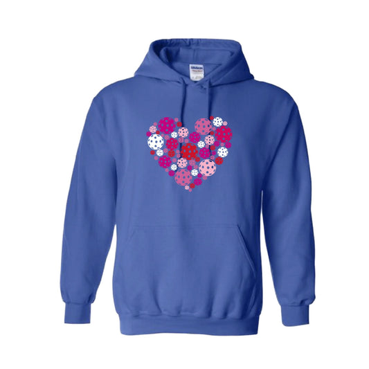 Pickleball Heart | Unisex Hoodie Pickleball Sweatshirt | 50% Cotton 50% Polyester