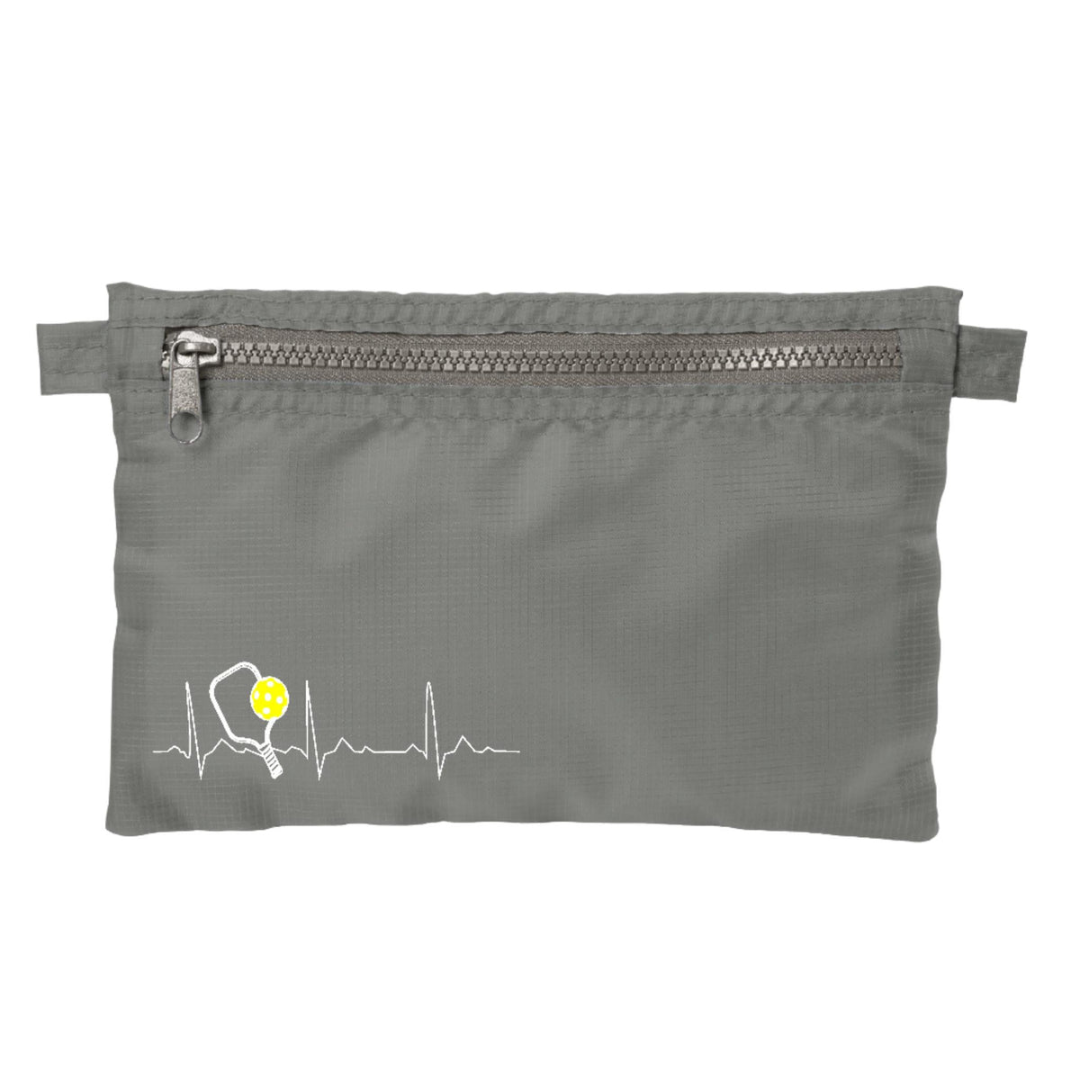 Pickleball Heartbeat EKG | Pickleball Cosmetic Stash Pouch Bag | Small Size Court Stash Bag