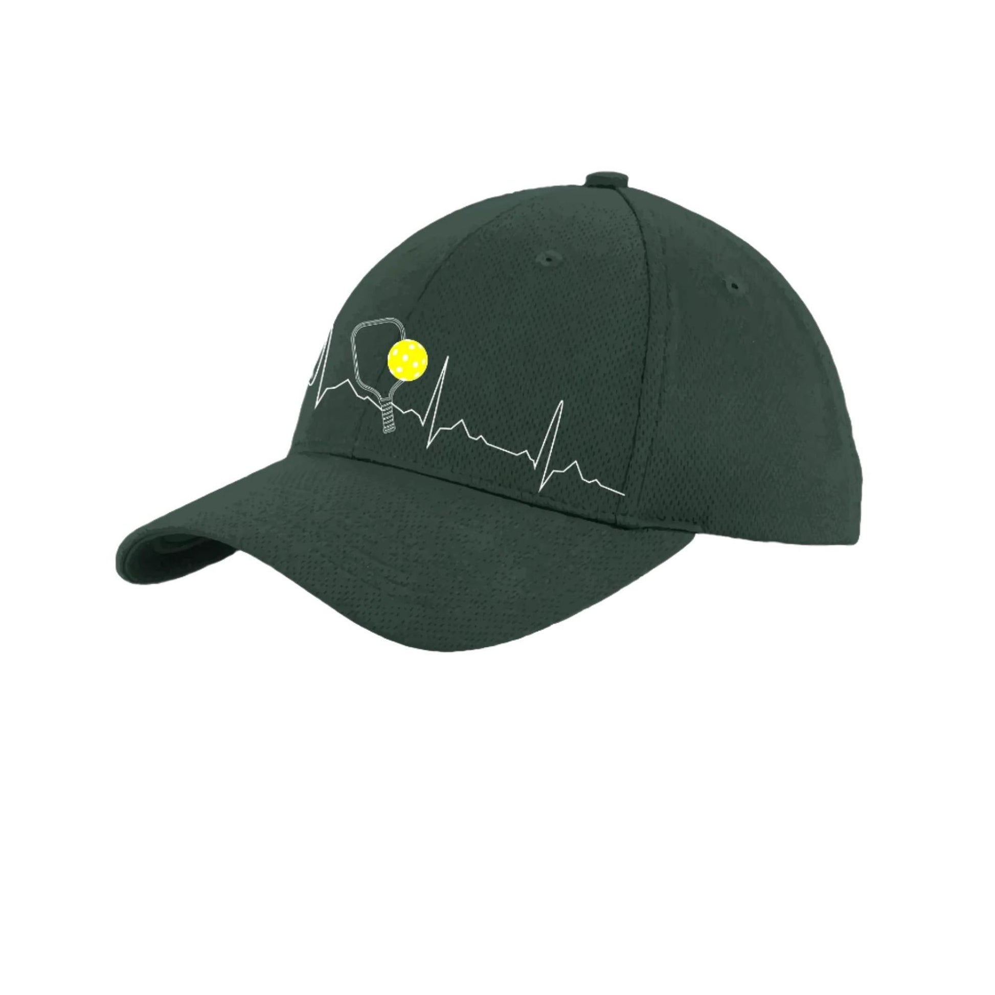 Pickleball Heartbeat EKG | Pickleball Hat | Moisture-Wicking 100% Polyester