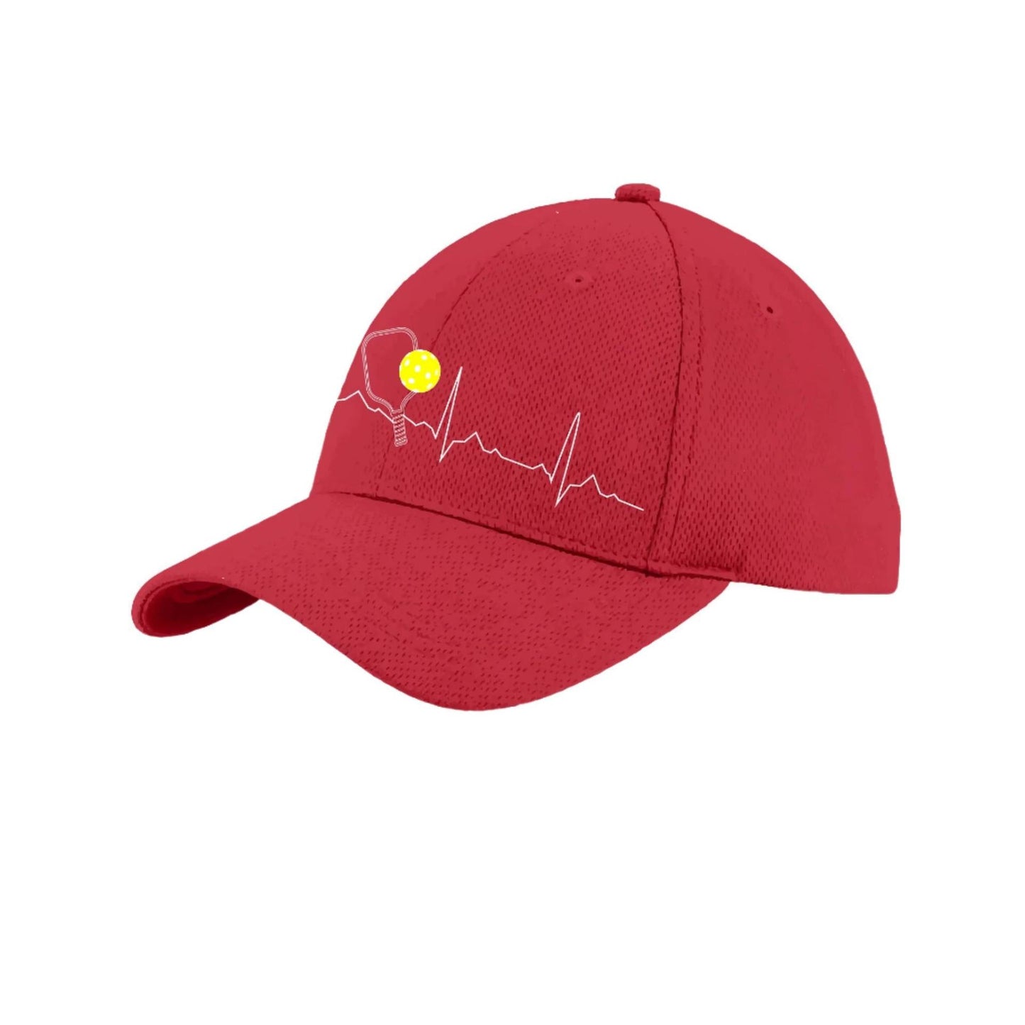 Pickleball Heartbeat EKG | Pickleball Hat | Moisture-Wicking 100% Polyester