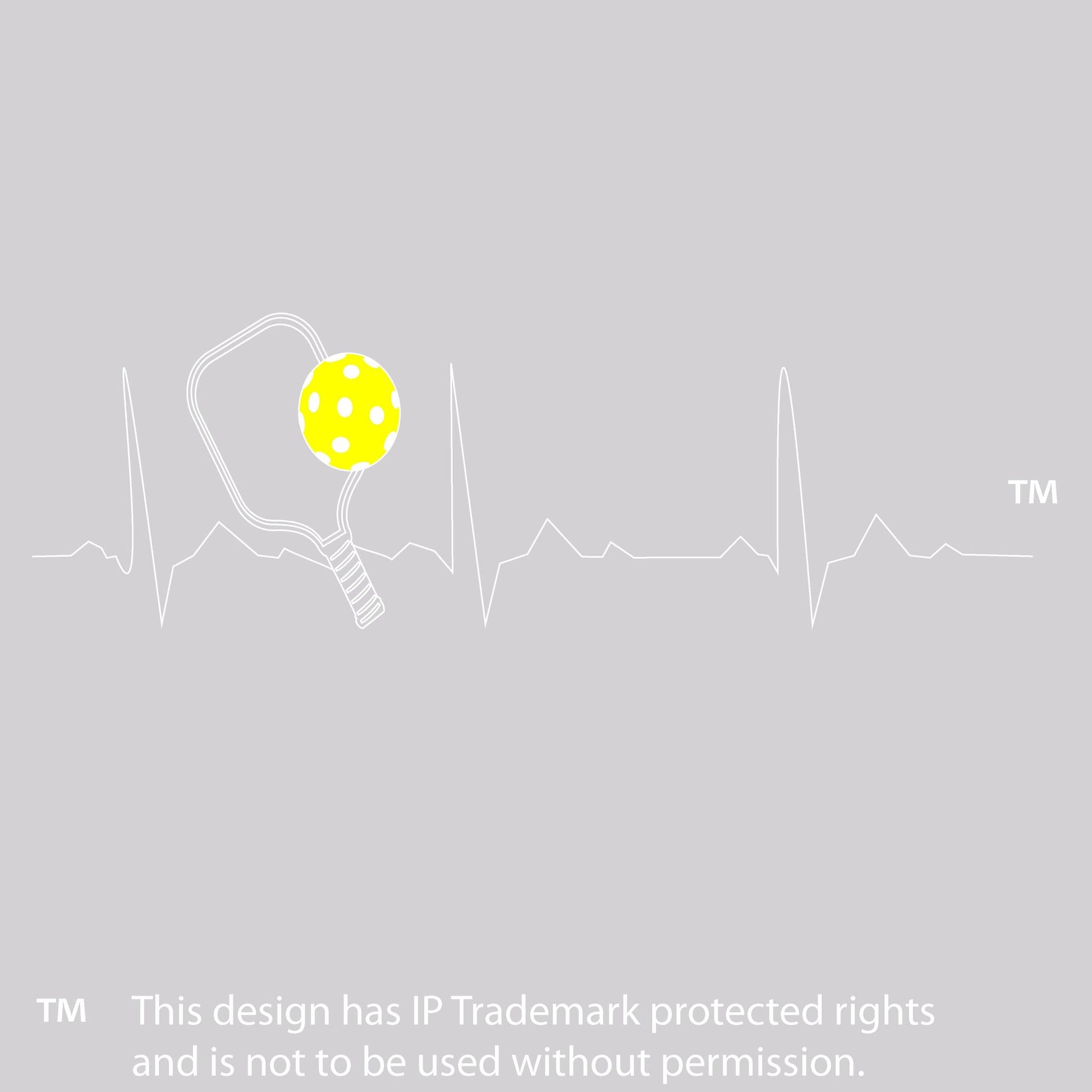 Pickleball Heartbeat EKG | Pickleball Sports Convertible Tote Bag | Medium Size Court Tote Bag