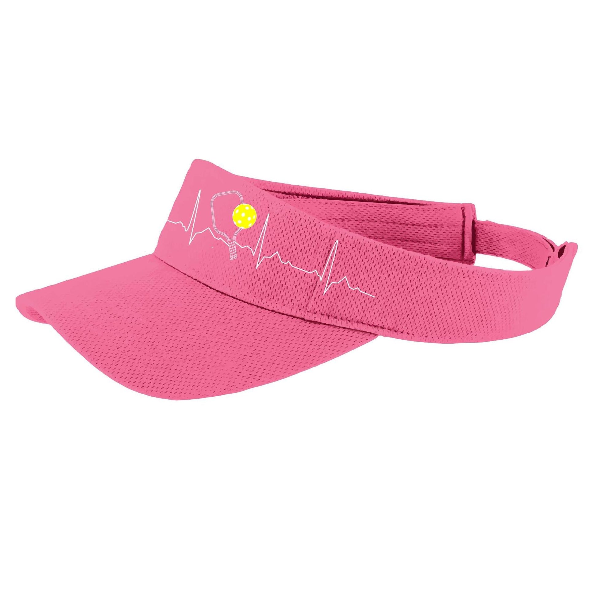 Pickleball Heartbeat EKG | Pickleball Visors | Moisture Wicking 100% Polyester