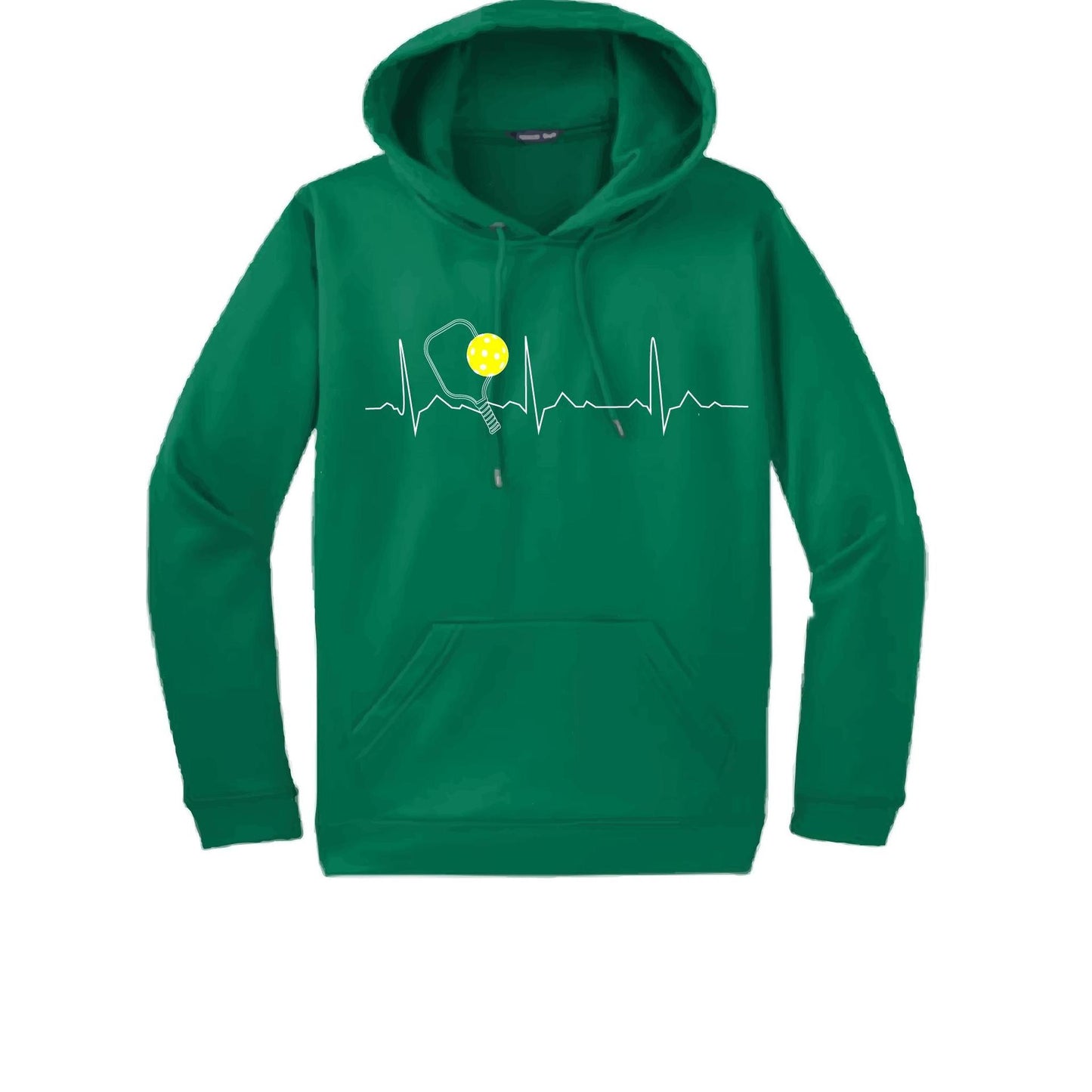 Pickleball Heartbeat EKG | Unisex Hoodie Pickleball Sweatshirt | 50% Cotton 50% Polyester