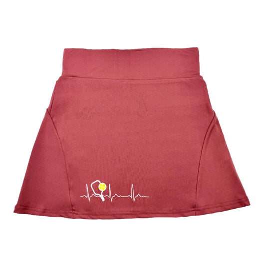 Pickleball Heartbeat EKG | Women's Flirty Pickleball Skort
