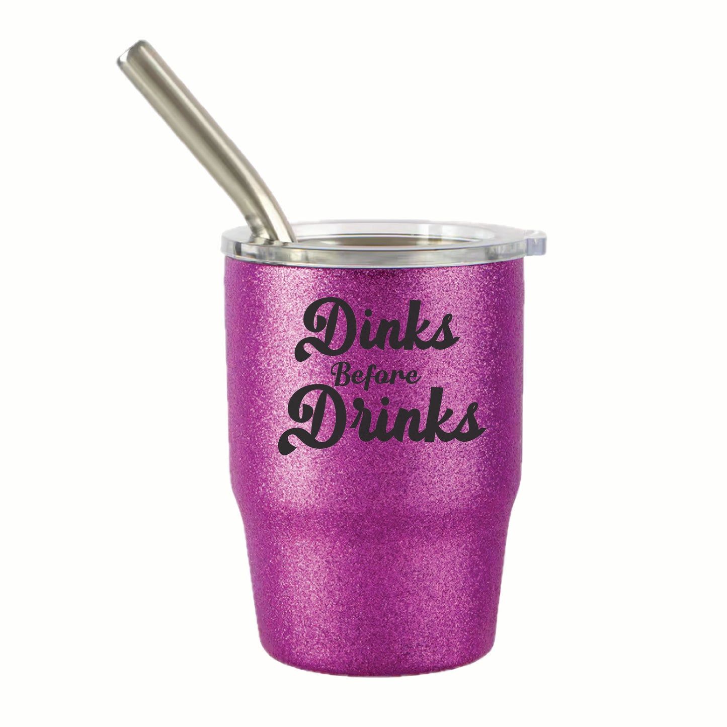 Pickleball "Here's to You" 3 oz Steel Tumblers | Party Favors Celebration Designs | Fun Pickleball Gifts