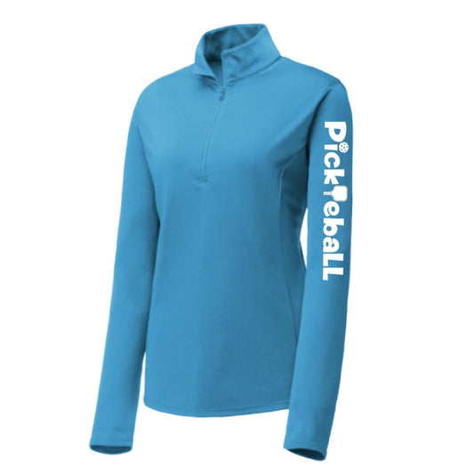 Pickleball (Horizontal) | Clearance Women's 1/4 Zip Pickleball Performance Pullover Shirt | 100% Polyester