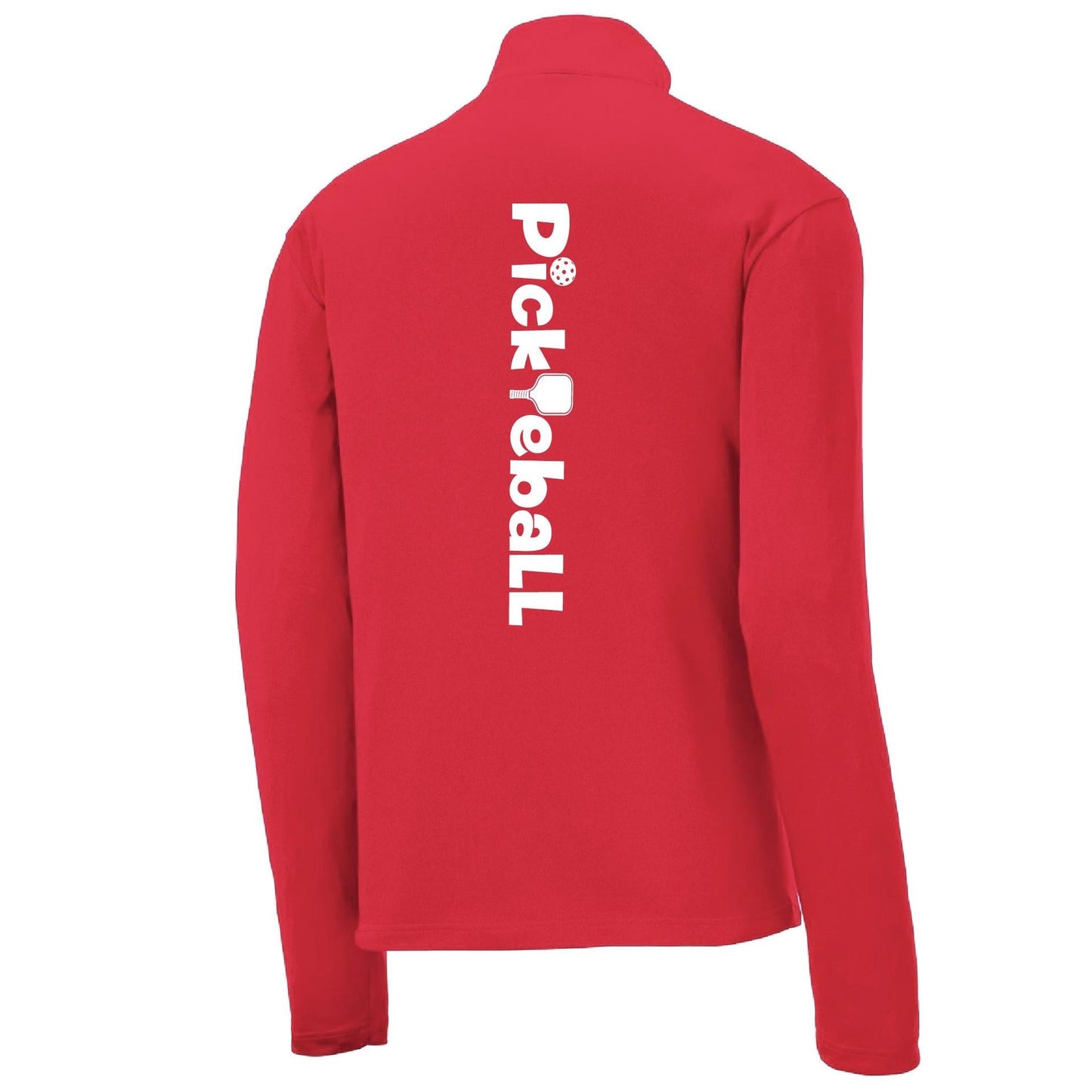 Pickleball Horizontal (Custom) | Men's 1/4 Zip Long Sleeve Pullover Athletic Performance Shirt | 100% Polyester