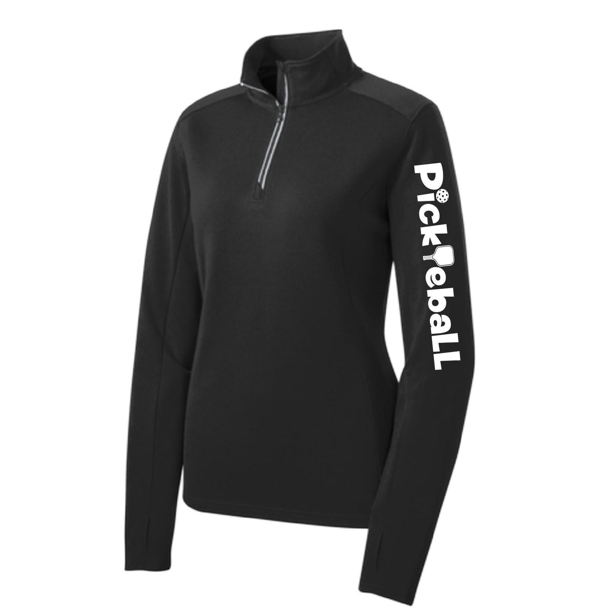 Pickleball Horizontal (Custom) | Women's 1/4 Zip Pullover Athletic Performance Shirt | 100% Polyester