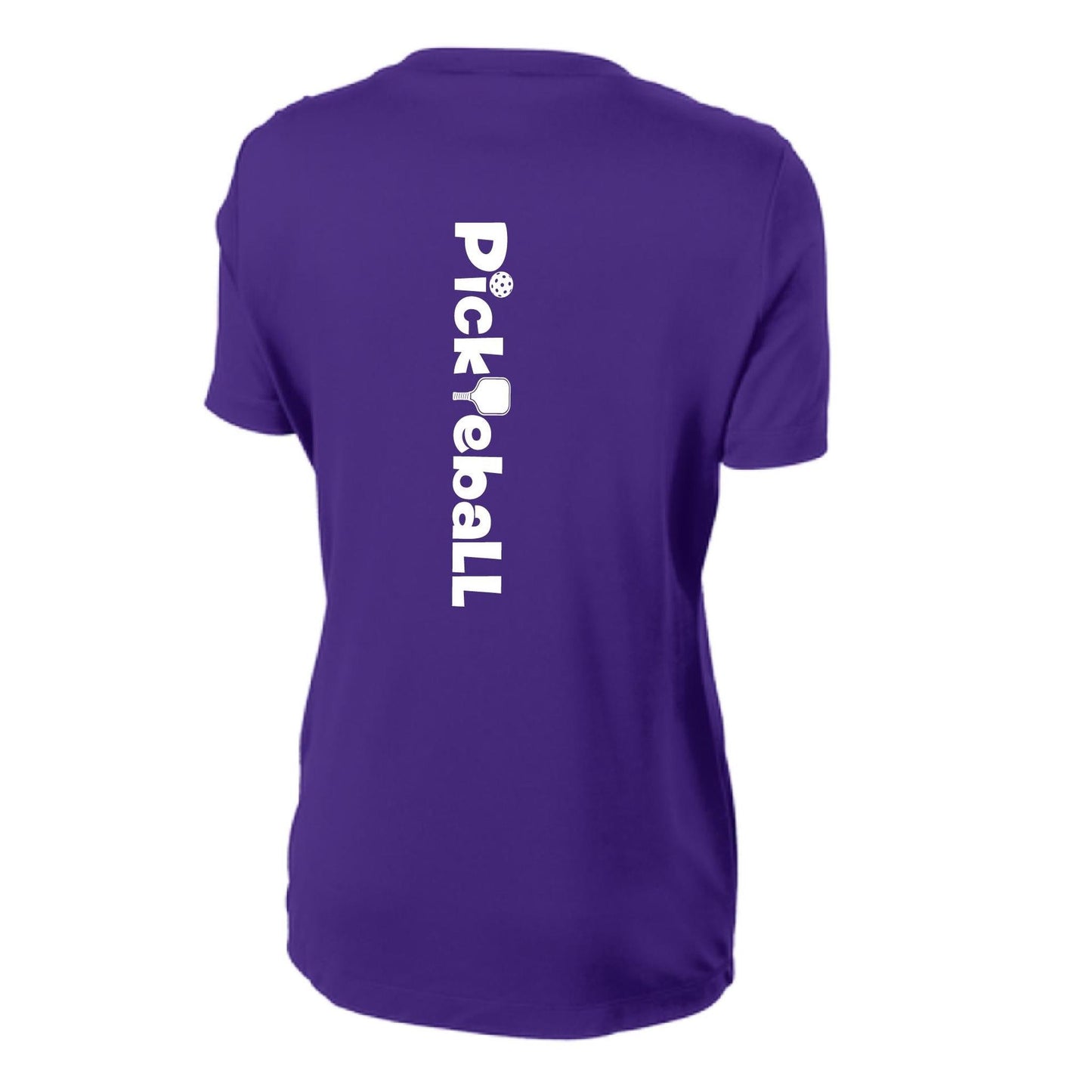 Pickleball Horizontal (Custom) | Women’s Short Sleeve Crewneck Pickleball Performance T-Shirts | 100% Polyester