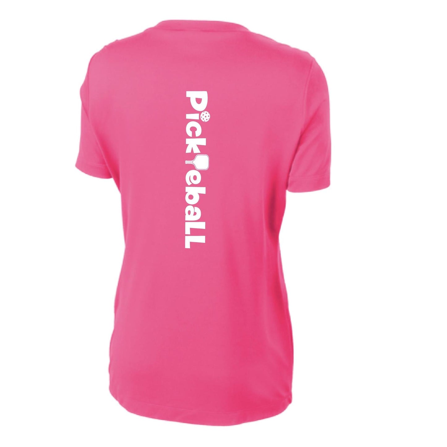 Pickleball Horizontal (Custom) | Women’s Short Sleeve Crewneck Pickleball Performance T-Shirts | 100% Polyester
