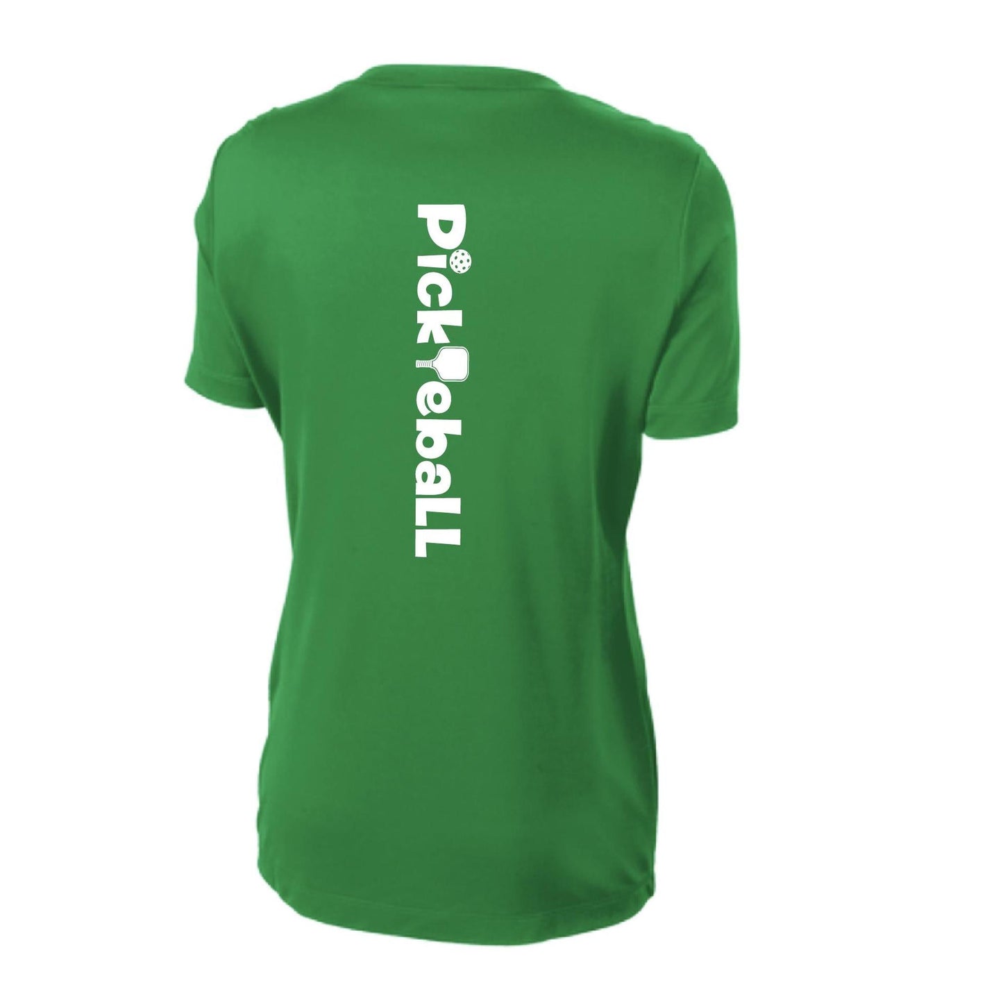 Pickleball Horizontal (Custom) | Women’s Short Sleeve Crewneck Pickleball Performance T-Shirts | 100% Polyester