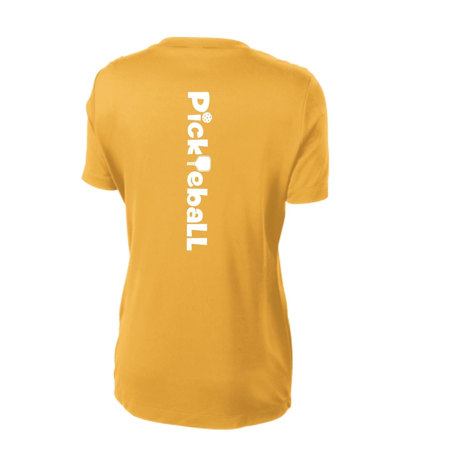 Pickleball Horizontal (Custom) | Women’s Short Sleeve Crewneck Pickleball Performance T-Shirts | 100% Polyester