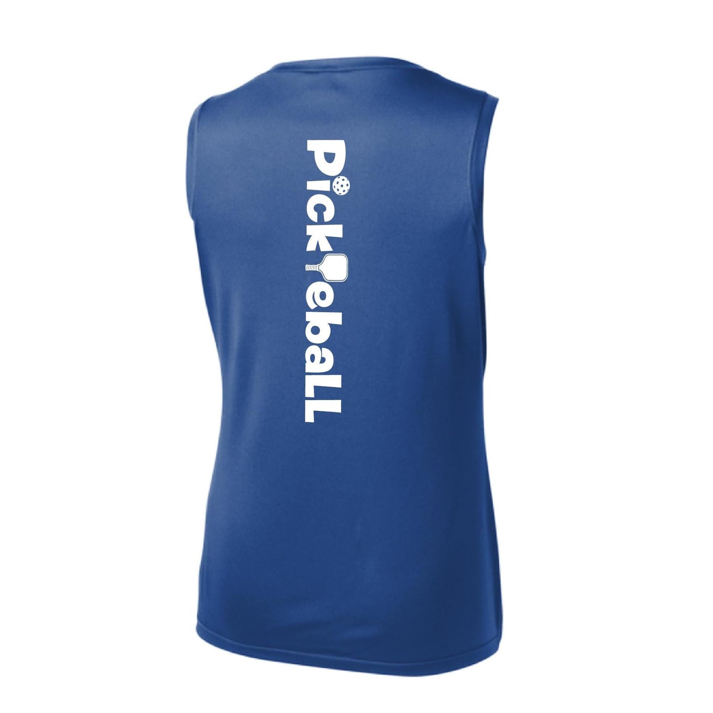 Pickleball Horizontal (Custom) | Women’s Sleeveless Performance T-Shirt | 100% Polyester