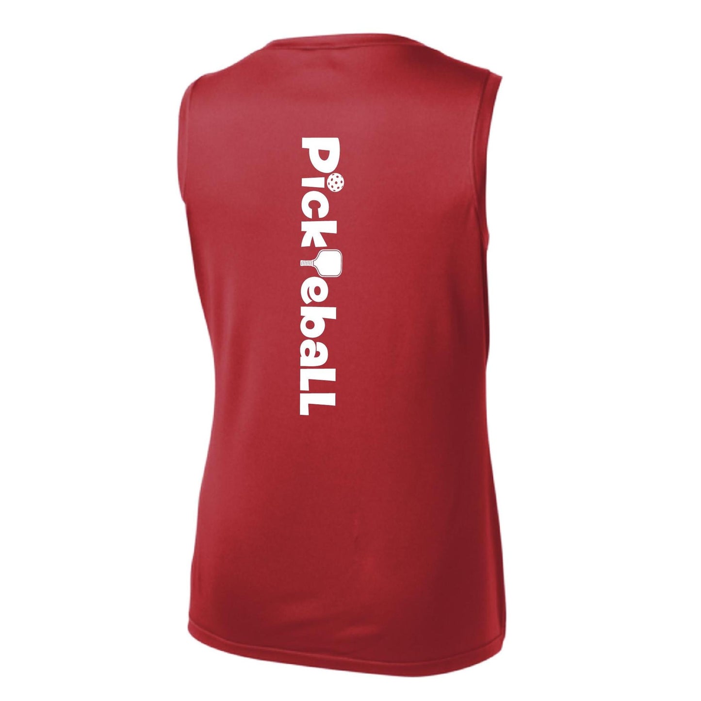 Pickleball Horizontal (Custom) | Women’s Sleeveless Performance T-Shirt | 100% Polyester